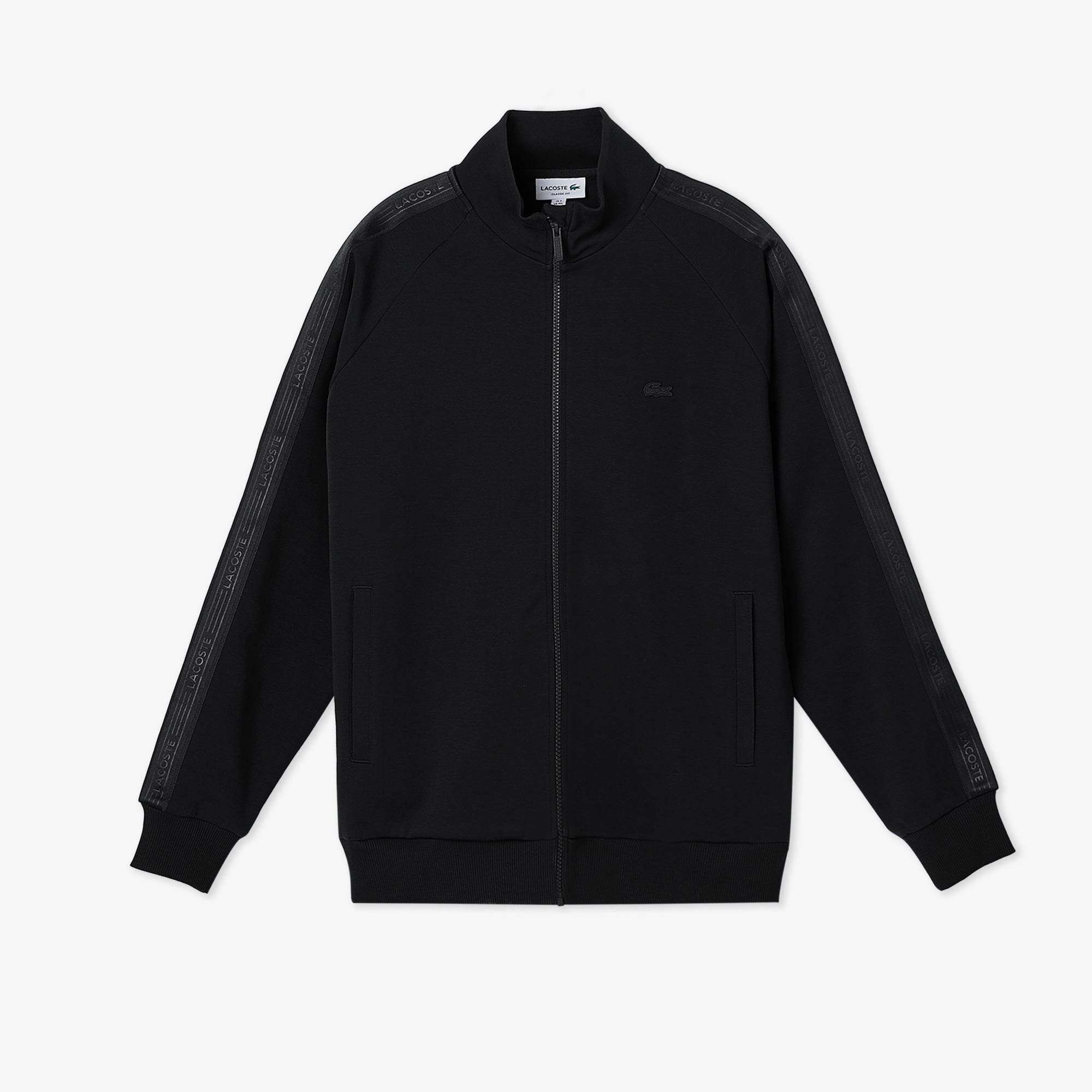 Lacoste Erkek Classic Fit Dik Yaka Siyah Sweatshirt görsel 3
