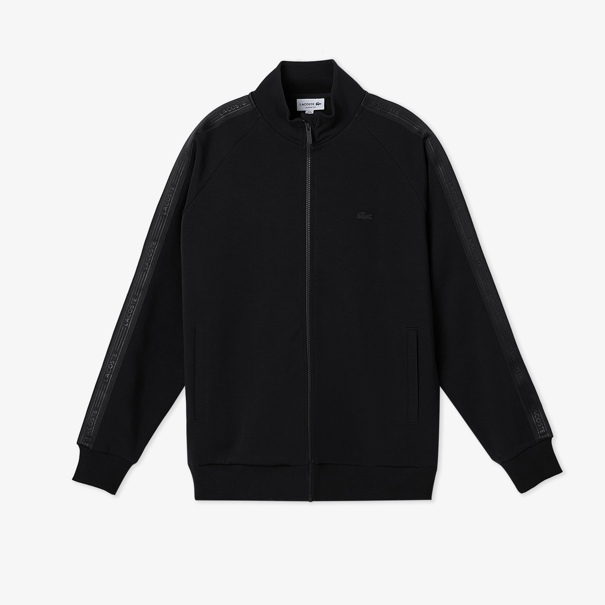 Erkek Classic Fit Dik Yaka Siyah Sweatshirt