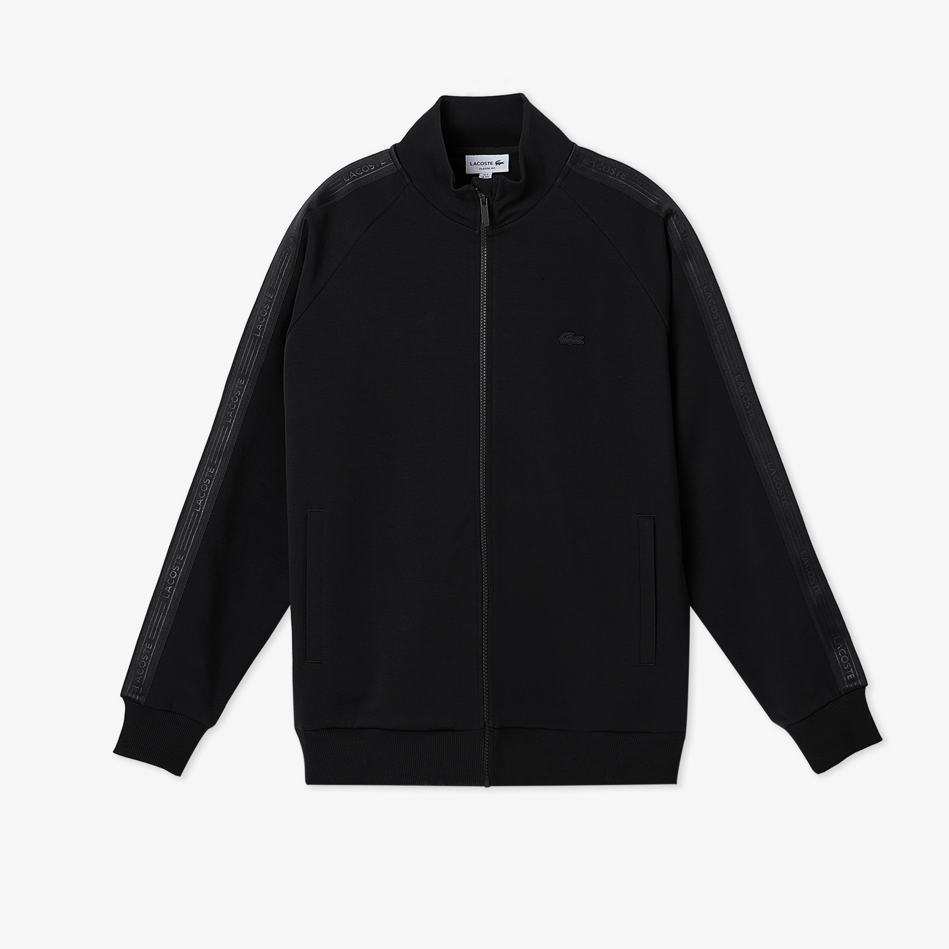 Erkek Classic Fit Dik Yaka Siyah Sweatshirt