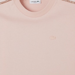 Kadın Loose Fit Bisiklet Yaka Açık Pembe T-Shirt Pembe