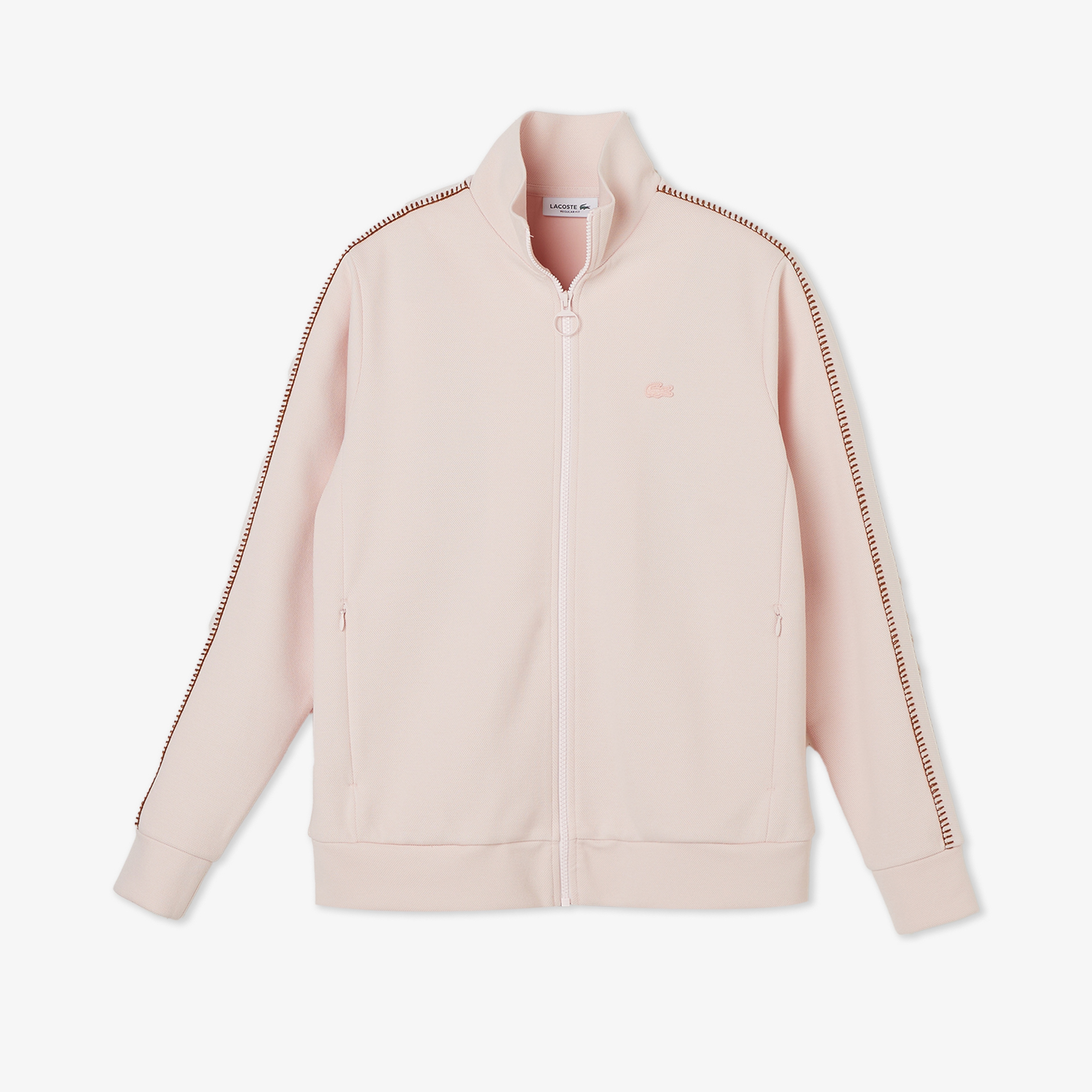 Kadın Regular Fit Dik Yaka Açık Pembe Sweatshirt