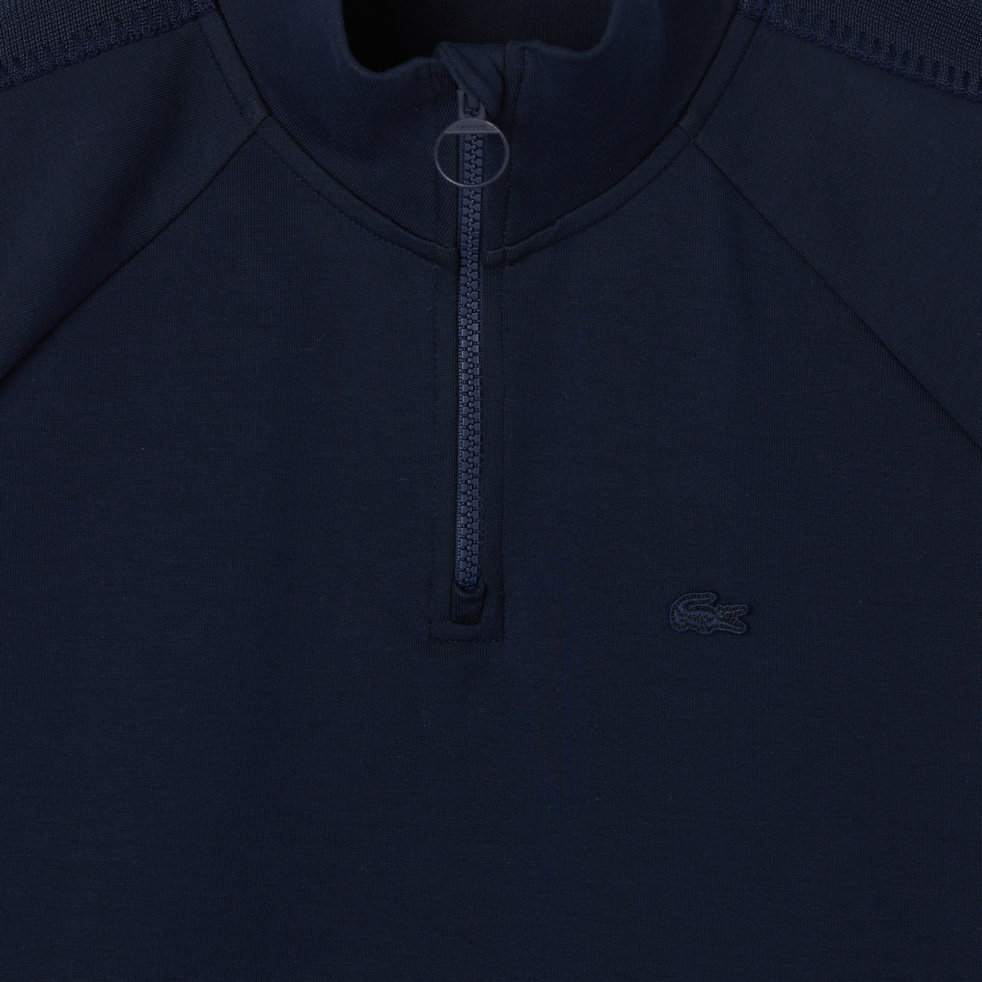 Lacoste Kadın Loose Fit Dik Yaka Lacivert Sweatshirt görsel 4
