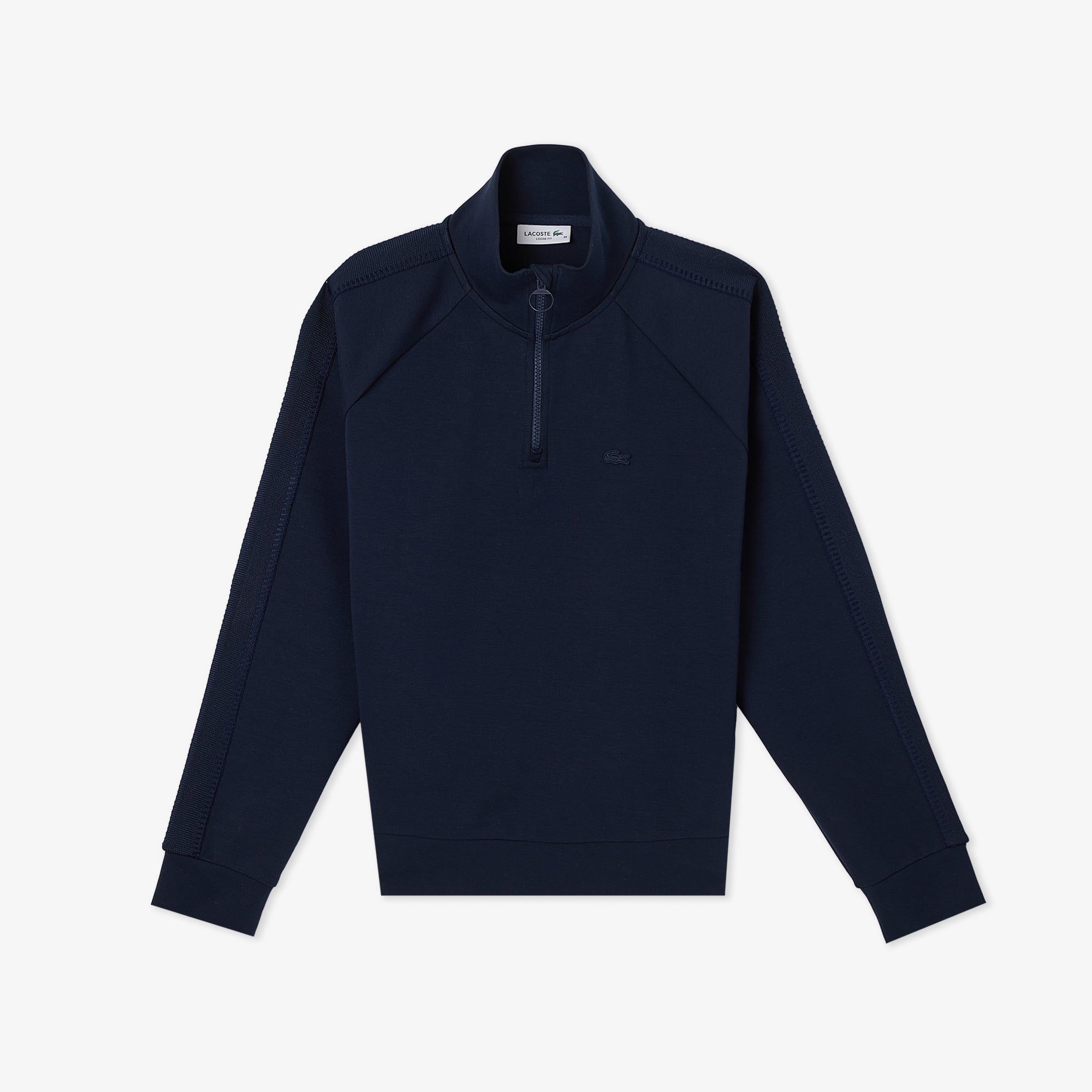 Lacoste Kadın Loose Fit Dik Yaka Lacivert Sweatshirt görsel 3