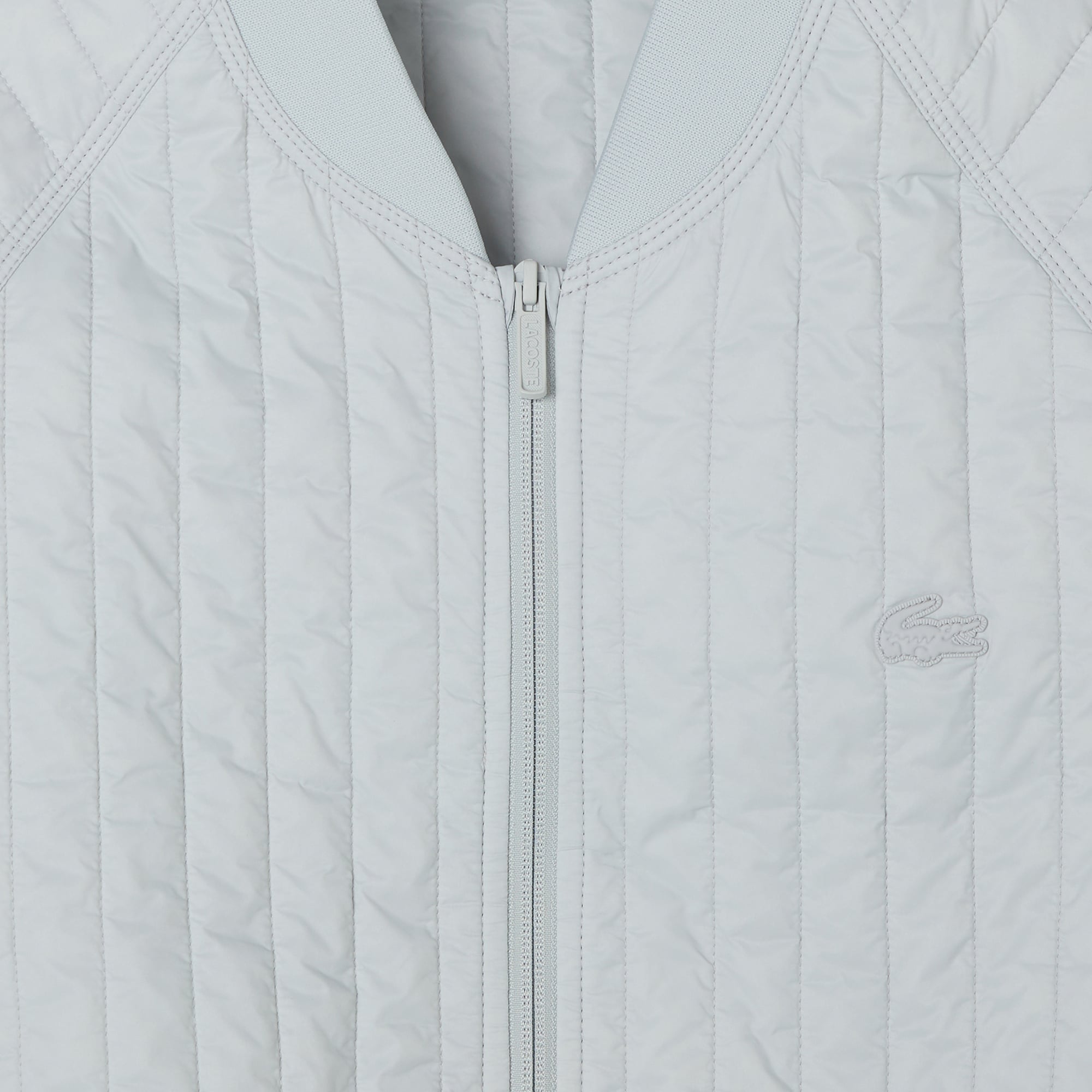 Lacoste Erkek Relaxed Fit Fermuarlı Gri Bomber Ceket görsel 4
