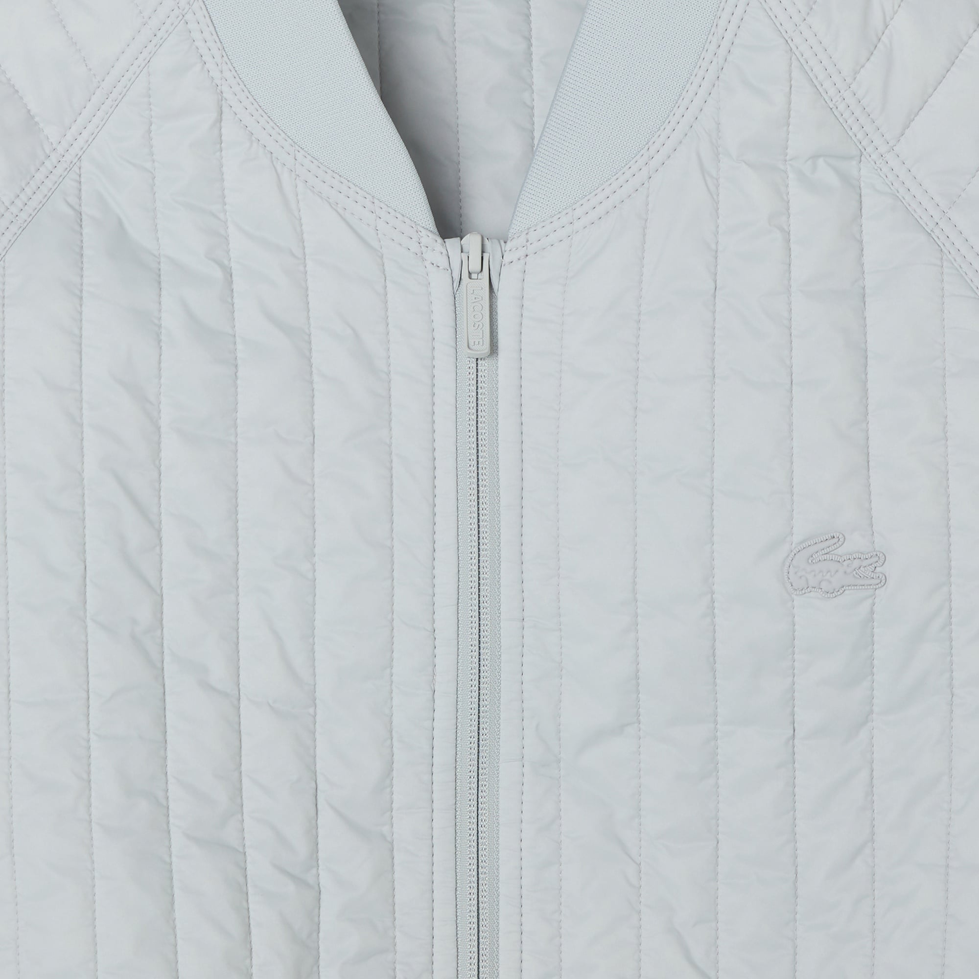 Erkek Relaxed Fit Fermuarlı Gri Bomber Ceket