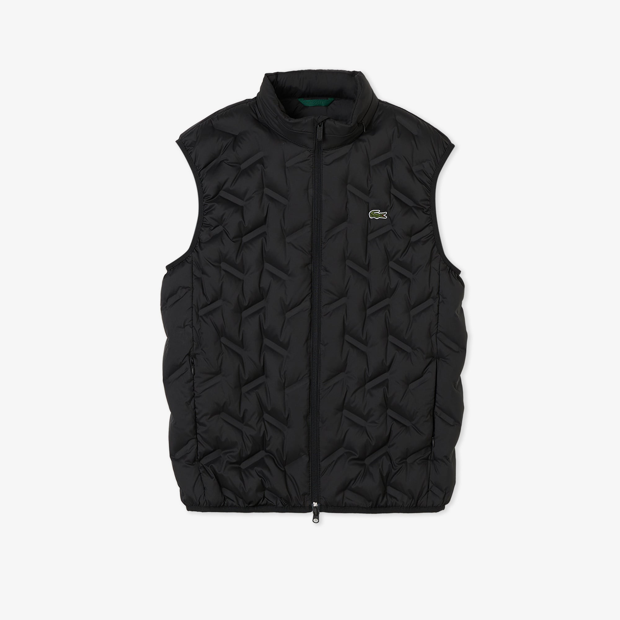 Erkek Regular Fit Dik Yaka Kapitone Siyah Yelek