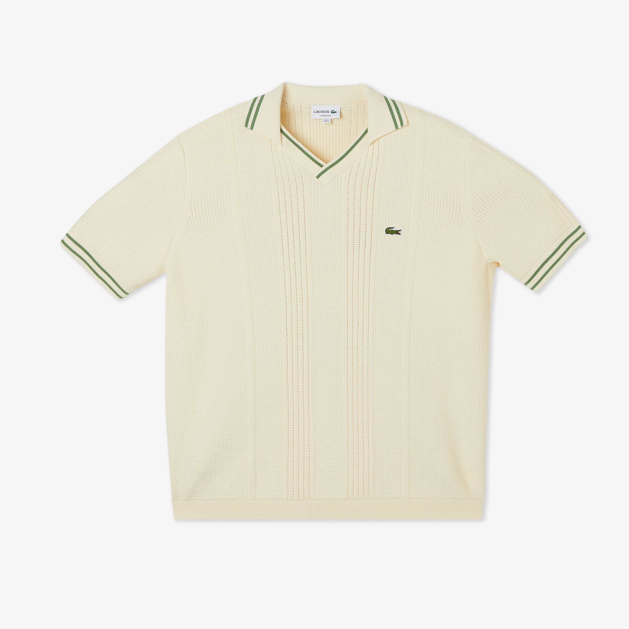 Lacoste Erkek Classic Fit Kısa Kollu Polo Yaka Bej Triko görsel 3