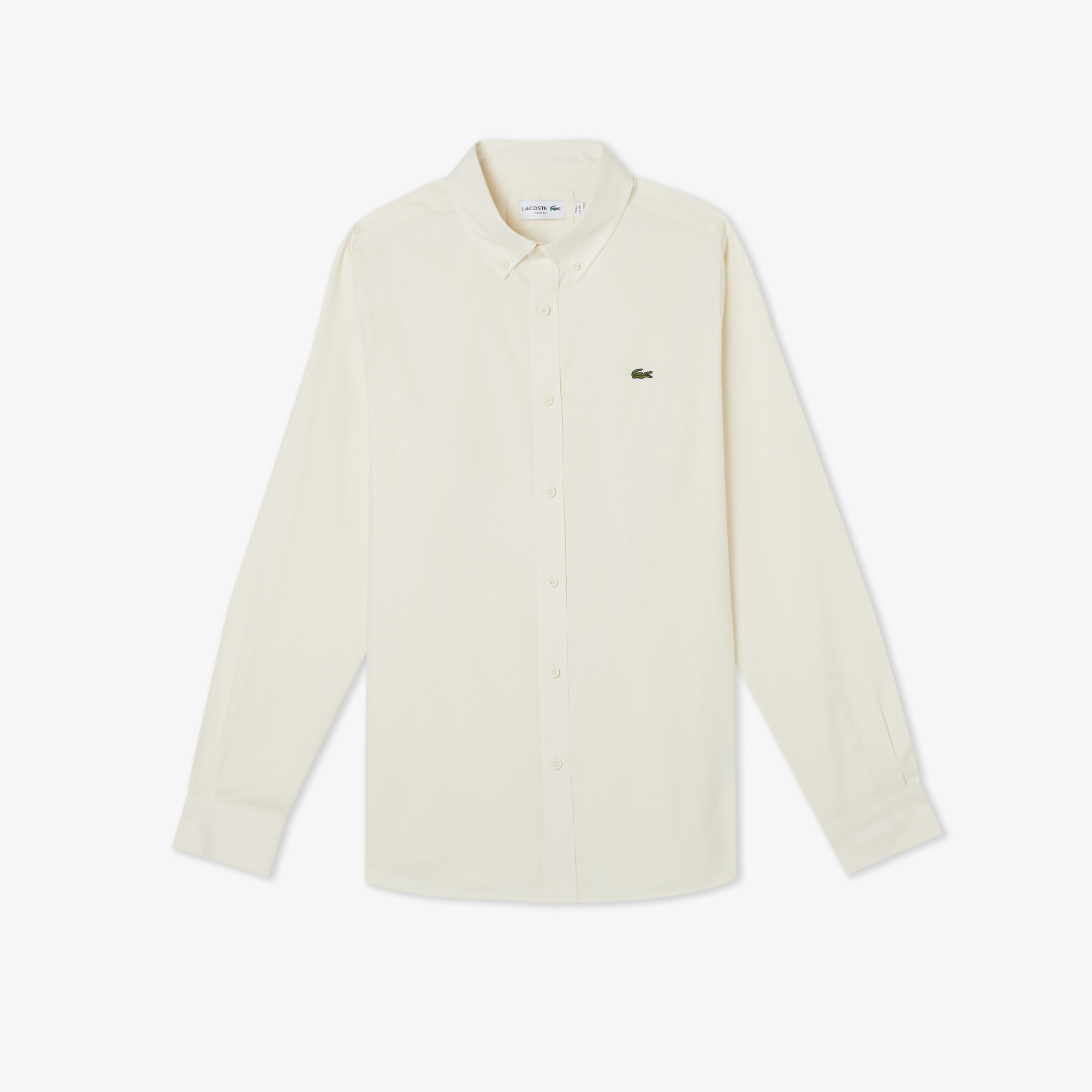 Lacoste Erkek Slim Fit Düğmeli Yaka Bej Gömlek görsel 3