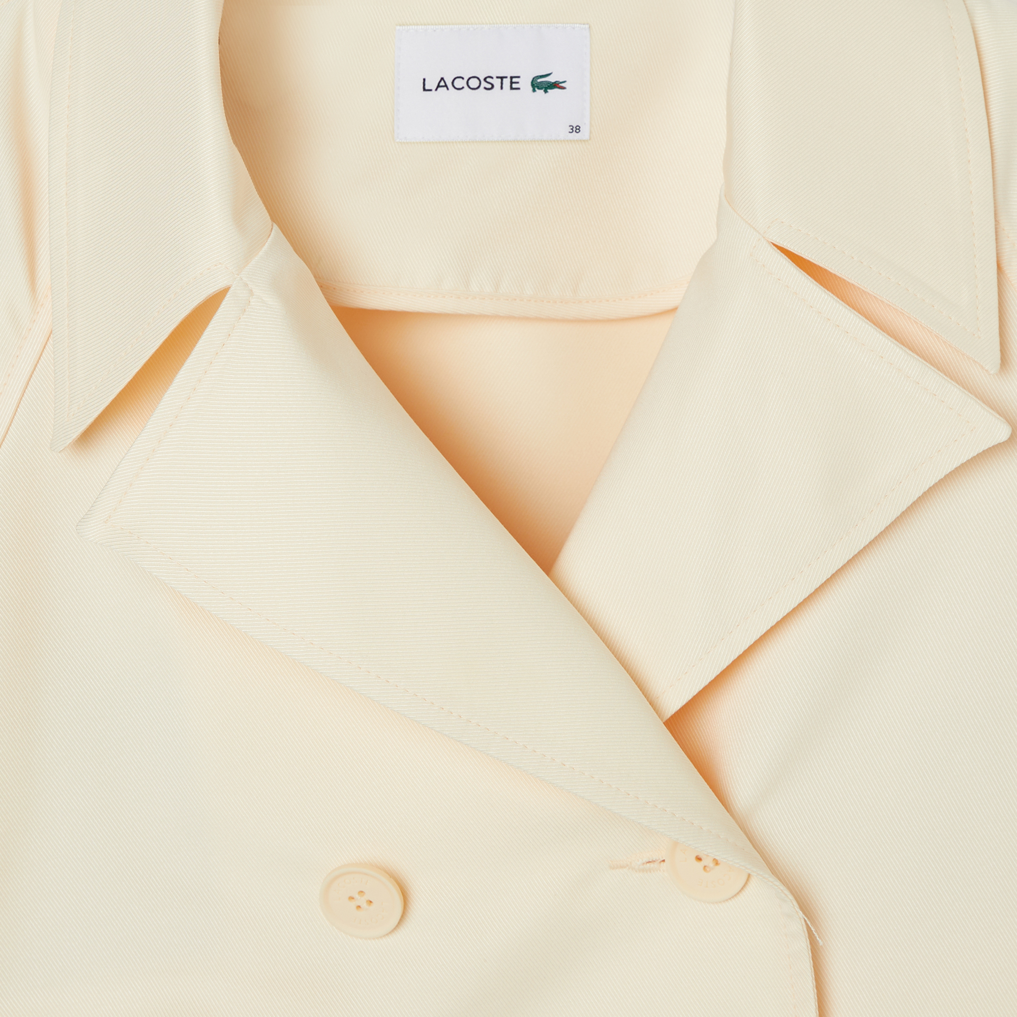 Lacoste Kadın Relaxed Fit Bej Trençkot görsel 4