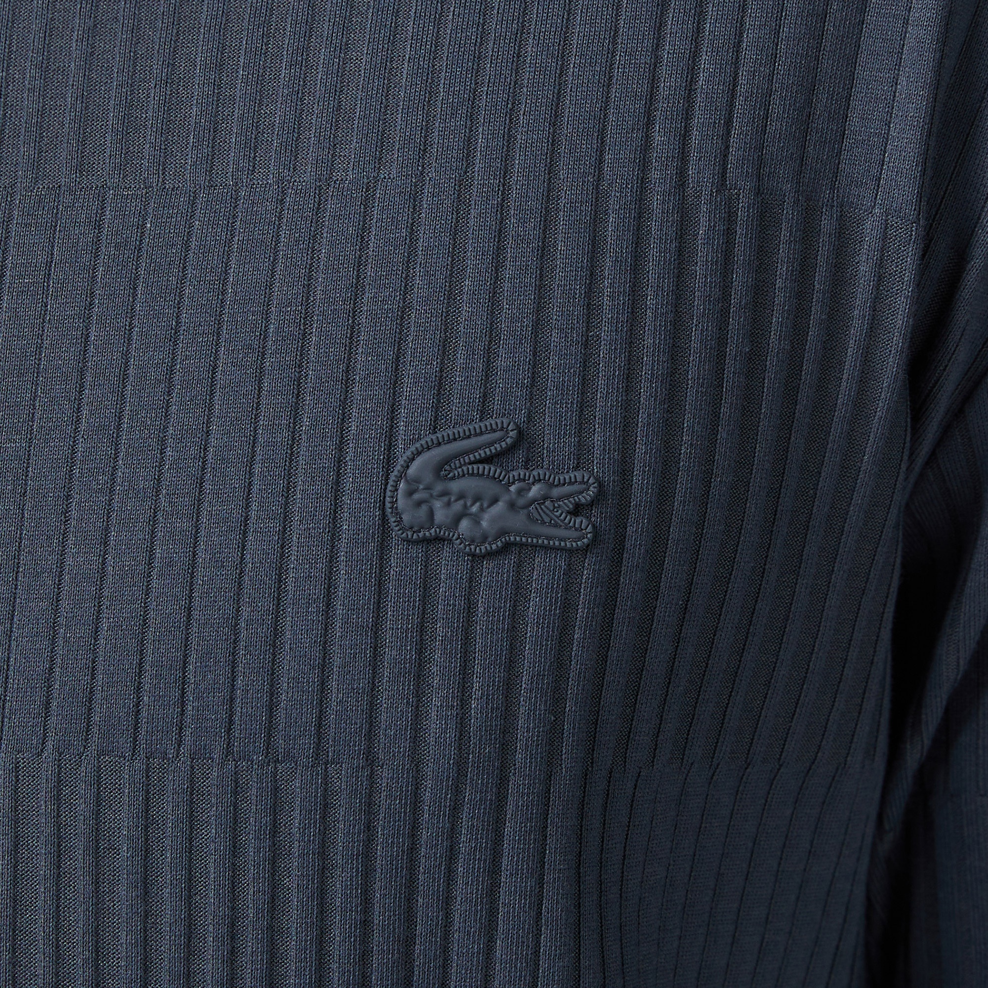 Erkek Regular Fit Bisiklet Yaka Çizgili Koyu Gri T-Shirt