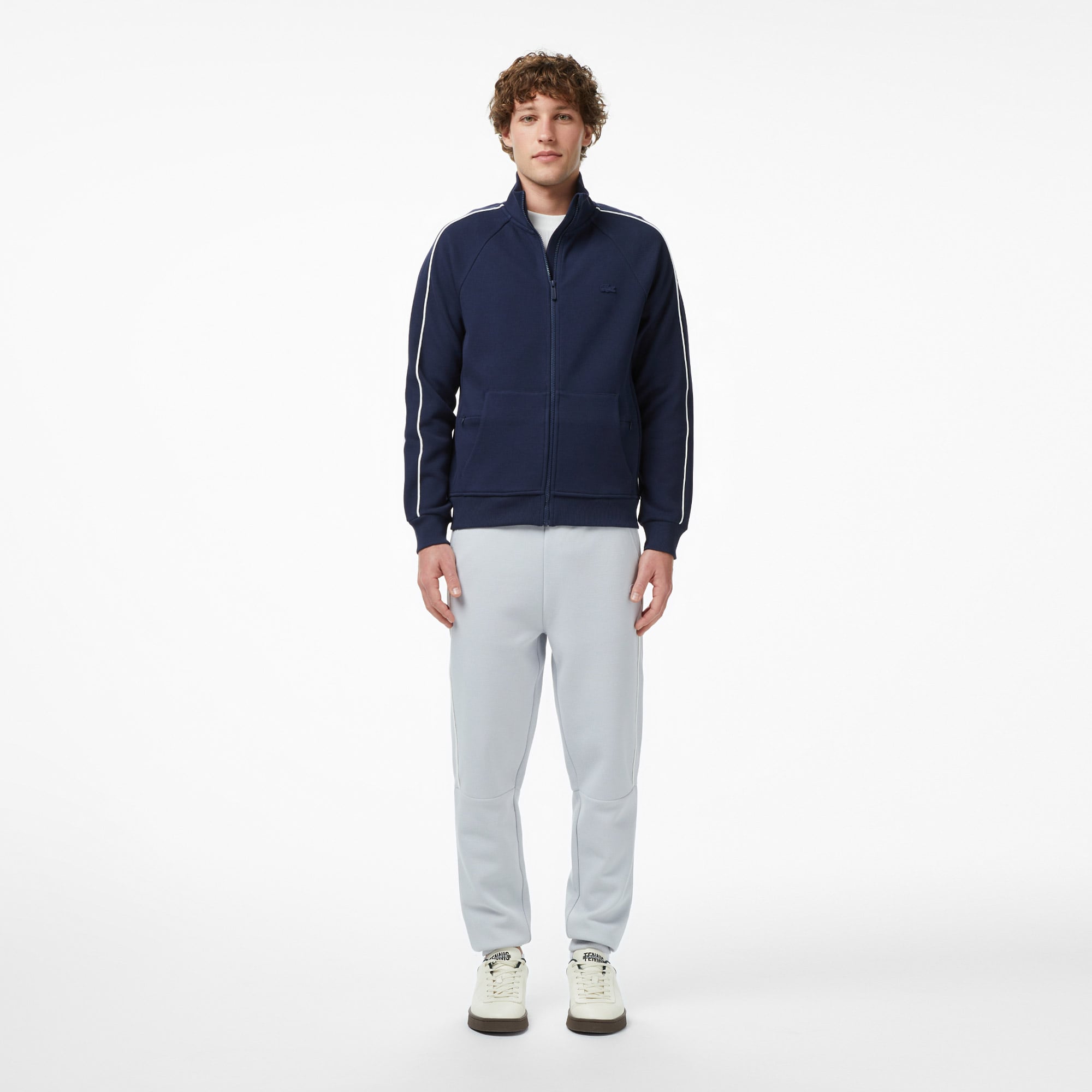 Lacoste Erkek Regular Fit Fermuarlı Lacivert Sweatshirt görsel 4