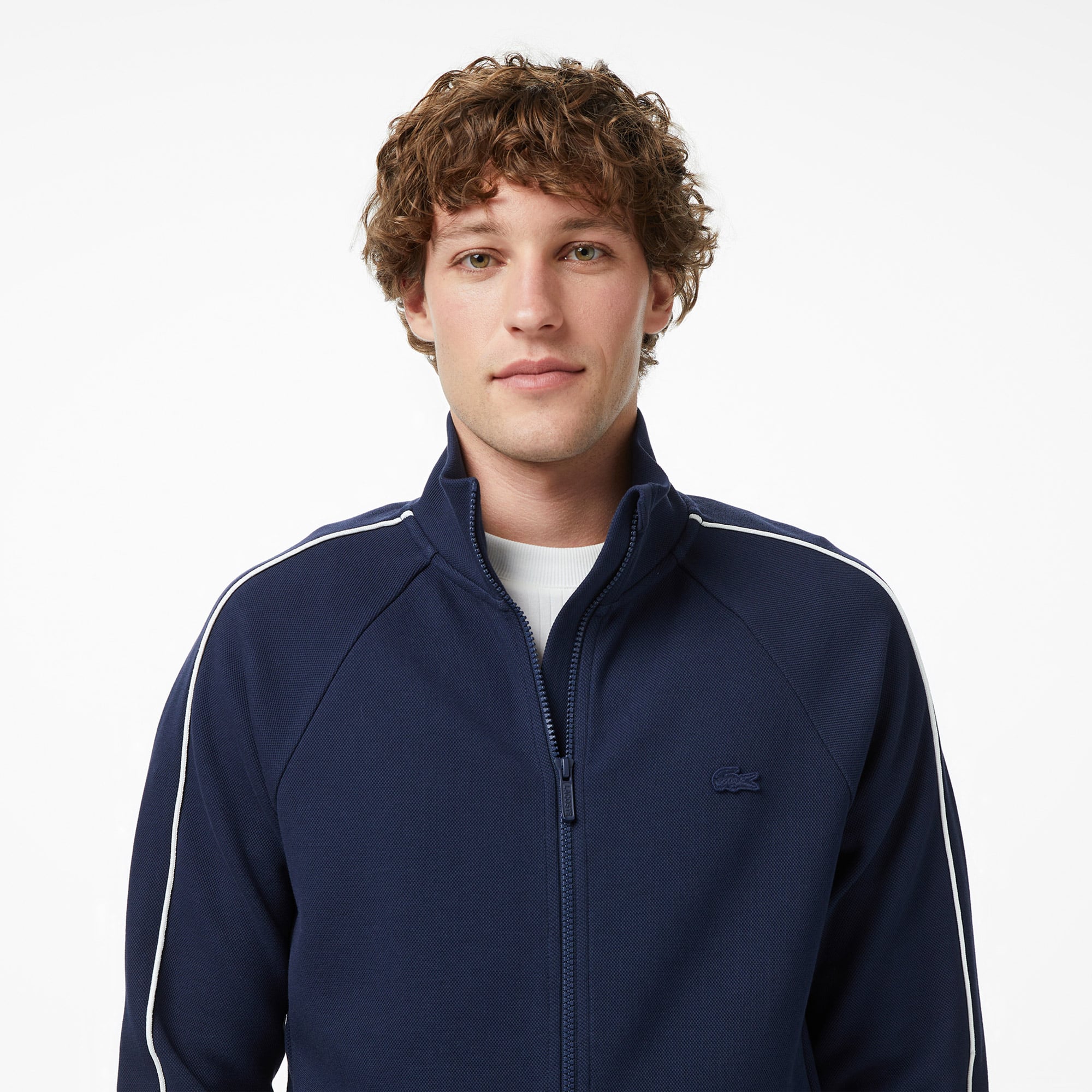 Lacoste Erkek Regular Fit Fermuarlı Lacivert Sweatshirt görsel 2