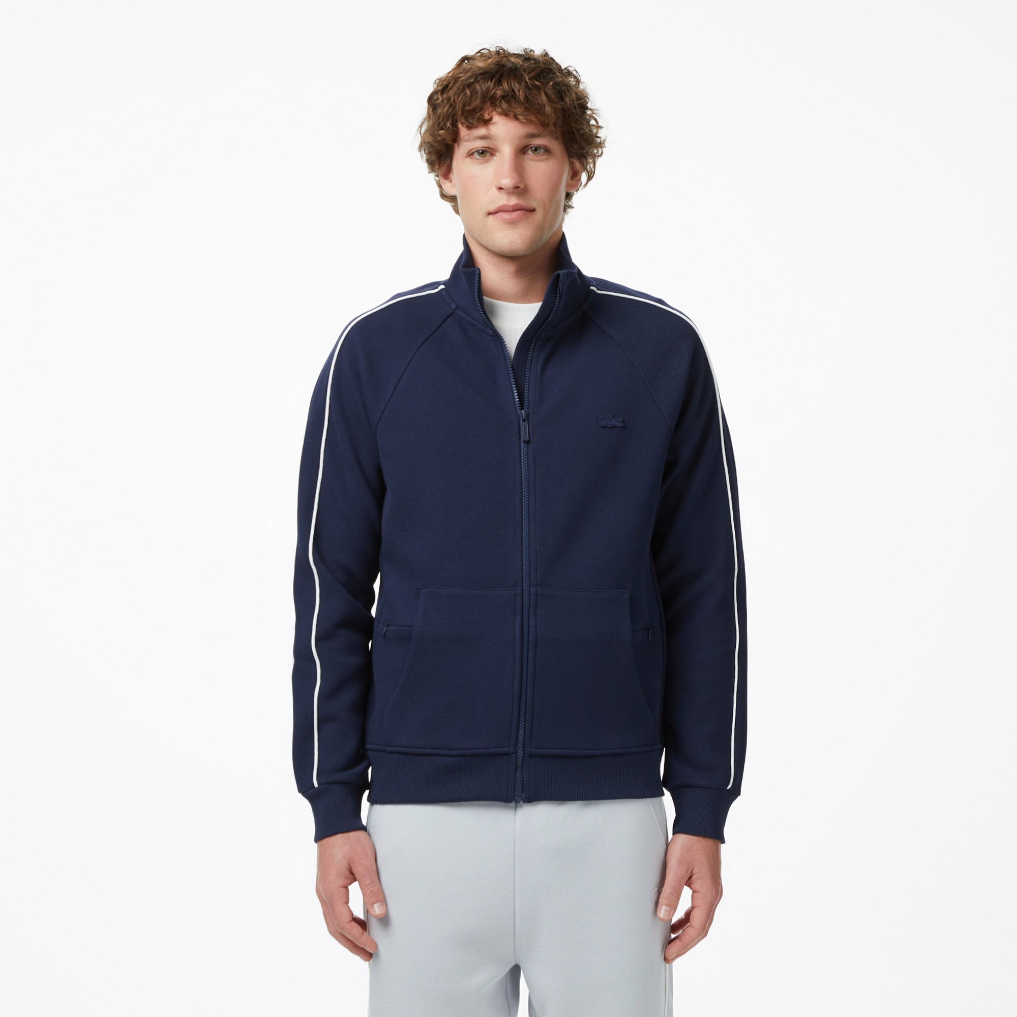 Lacoste Erkek Regular Fit Fermuarlı Lacivert Sweatshirt