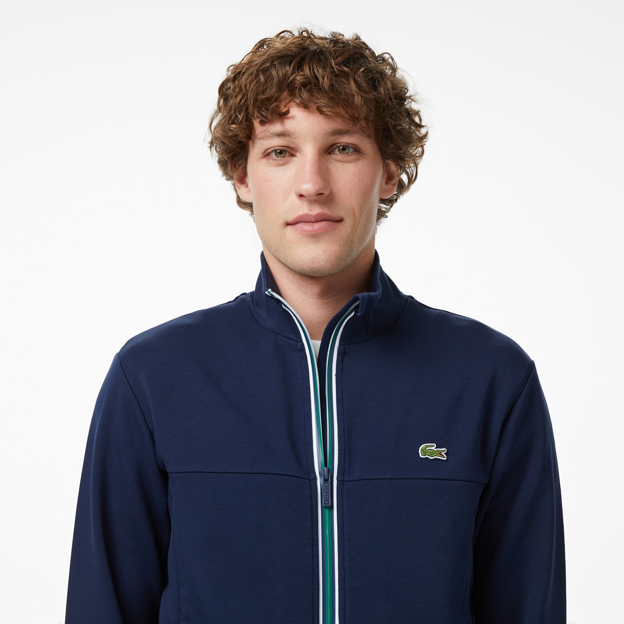 Lacoste Erkek Slim Fit Fermuarlı Lacivert Sweatshirt görsel 2