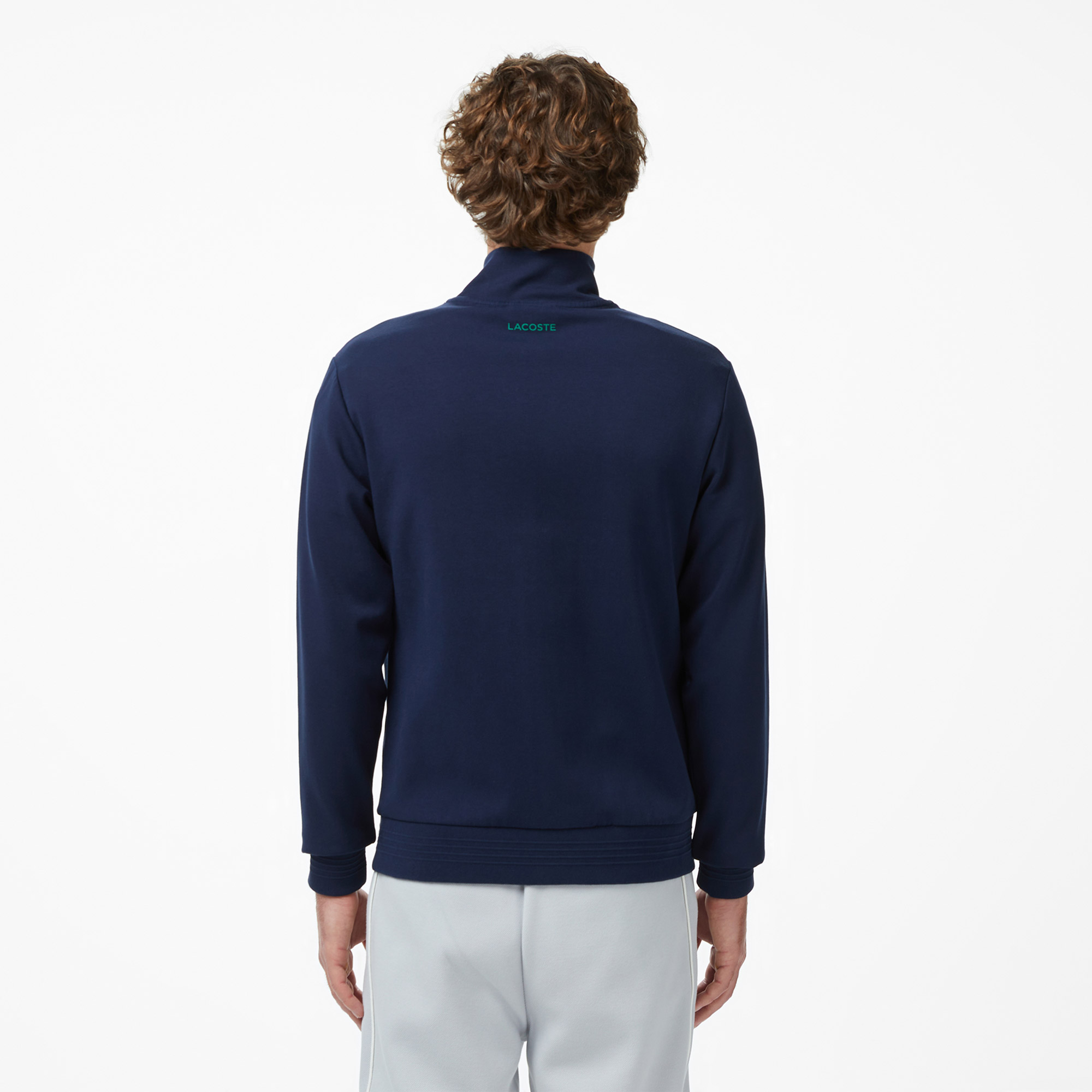 Lacoste Erkek Slim Fit Fermuarlı Lacivert Sweatshirt görsel 3