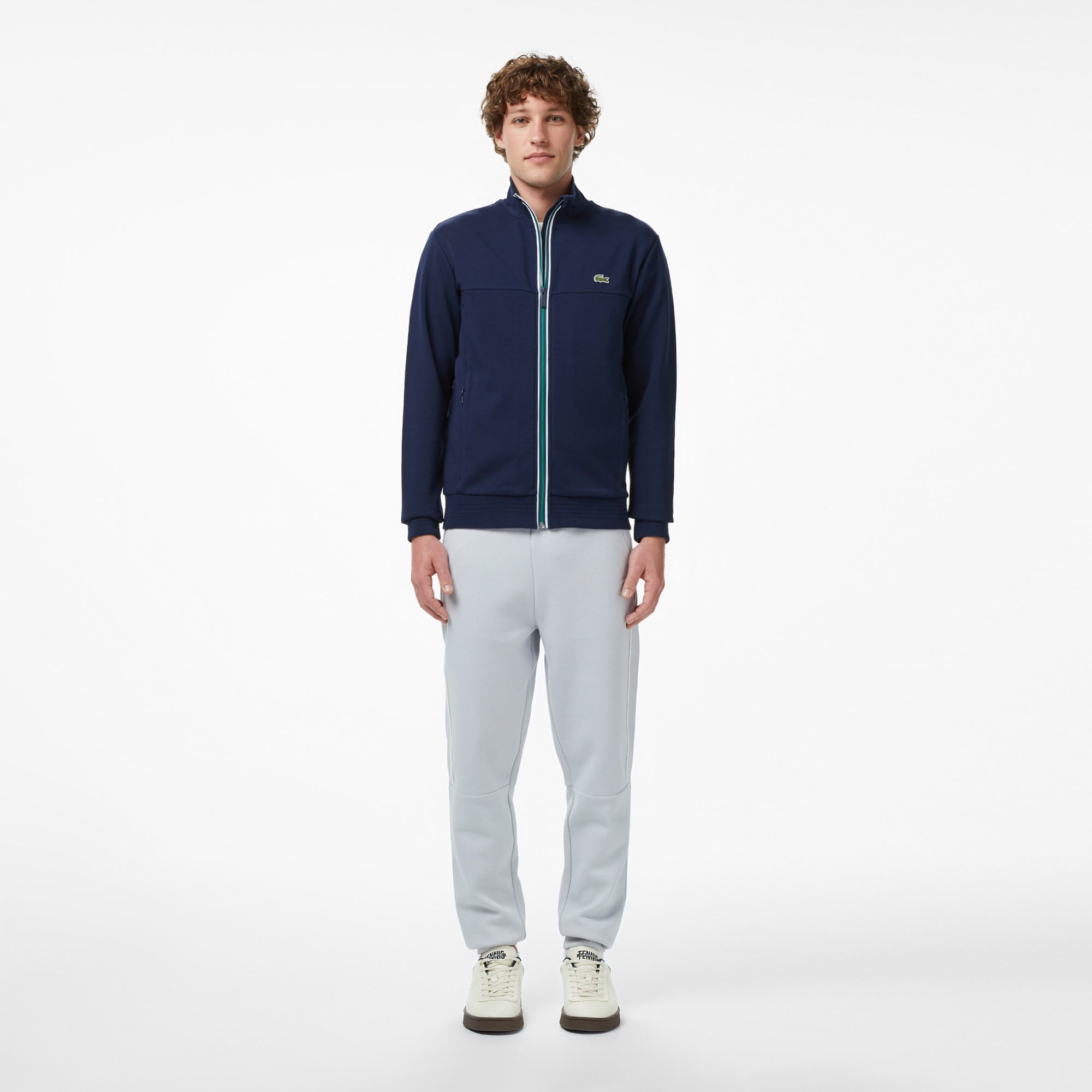 Lacoste Erkek Slim Fit Fermuarlı Lacivert Sweatshirt görsel 4