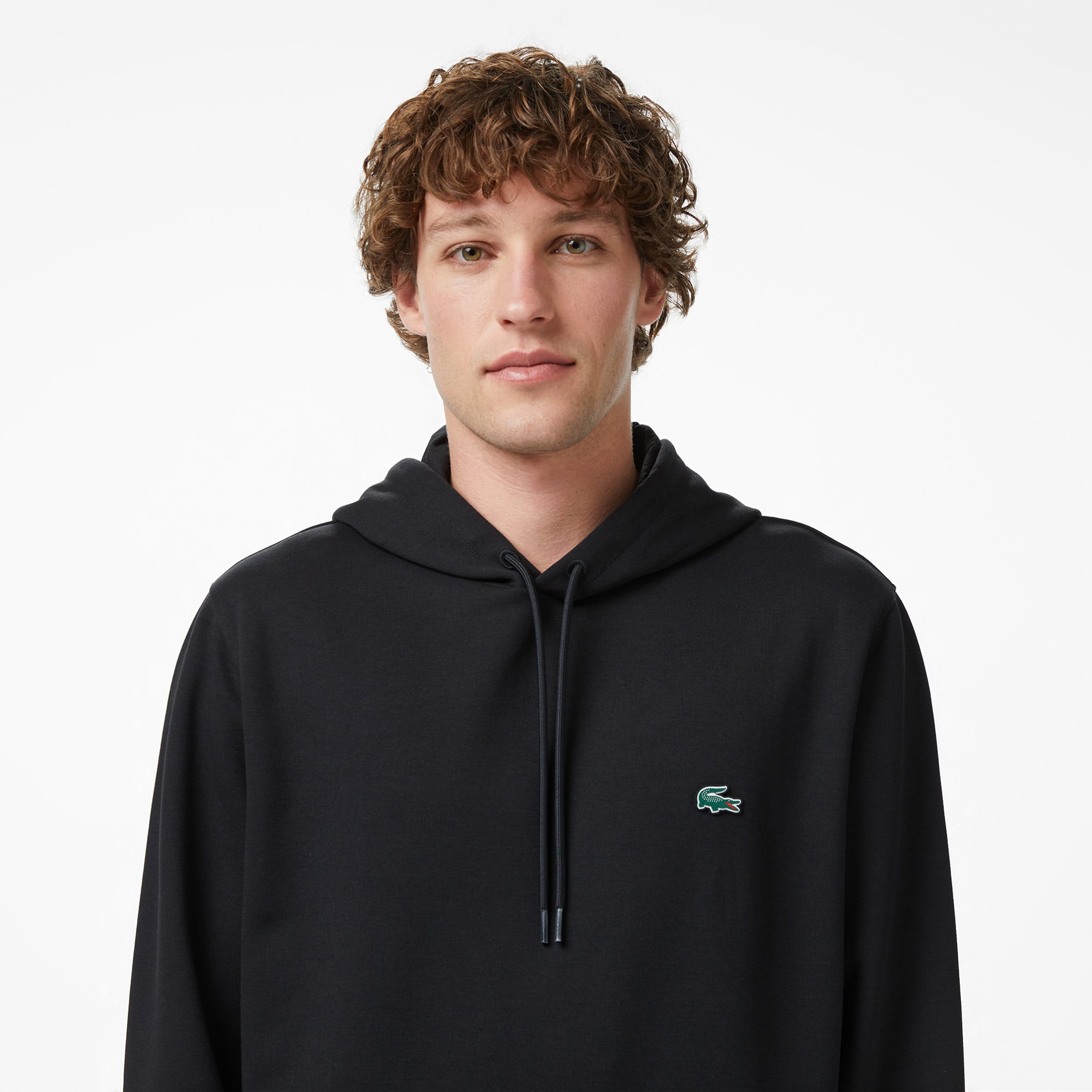 Lacoste Erkek Classic Fit Kapüşonlu Siyah Sweatshirt görsel 2