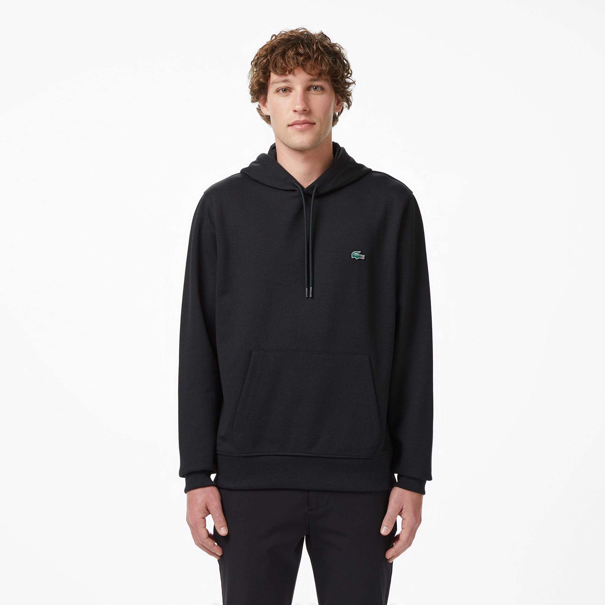 Lacoste Erkek Classic Fit Kapüşonlu Siyah Sweatshirt