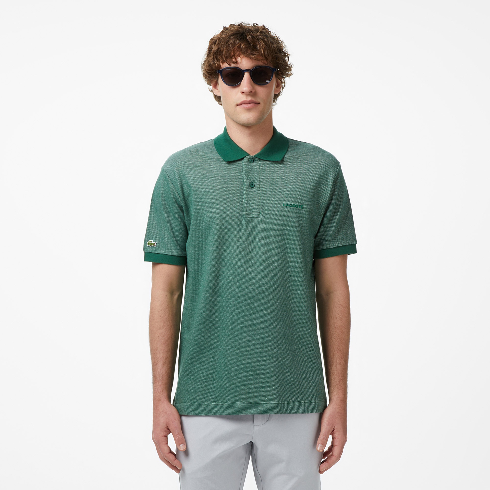 Erkek Relaxed Fit Koyu Yeşil Polo