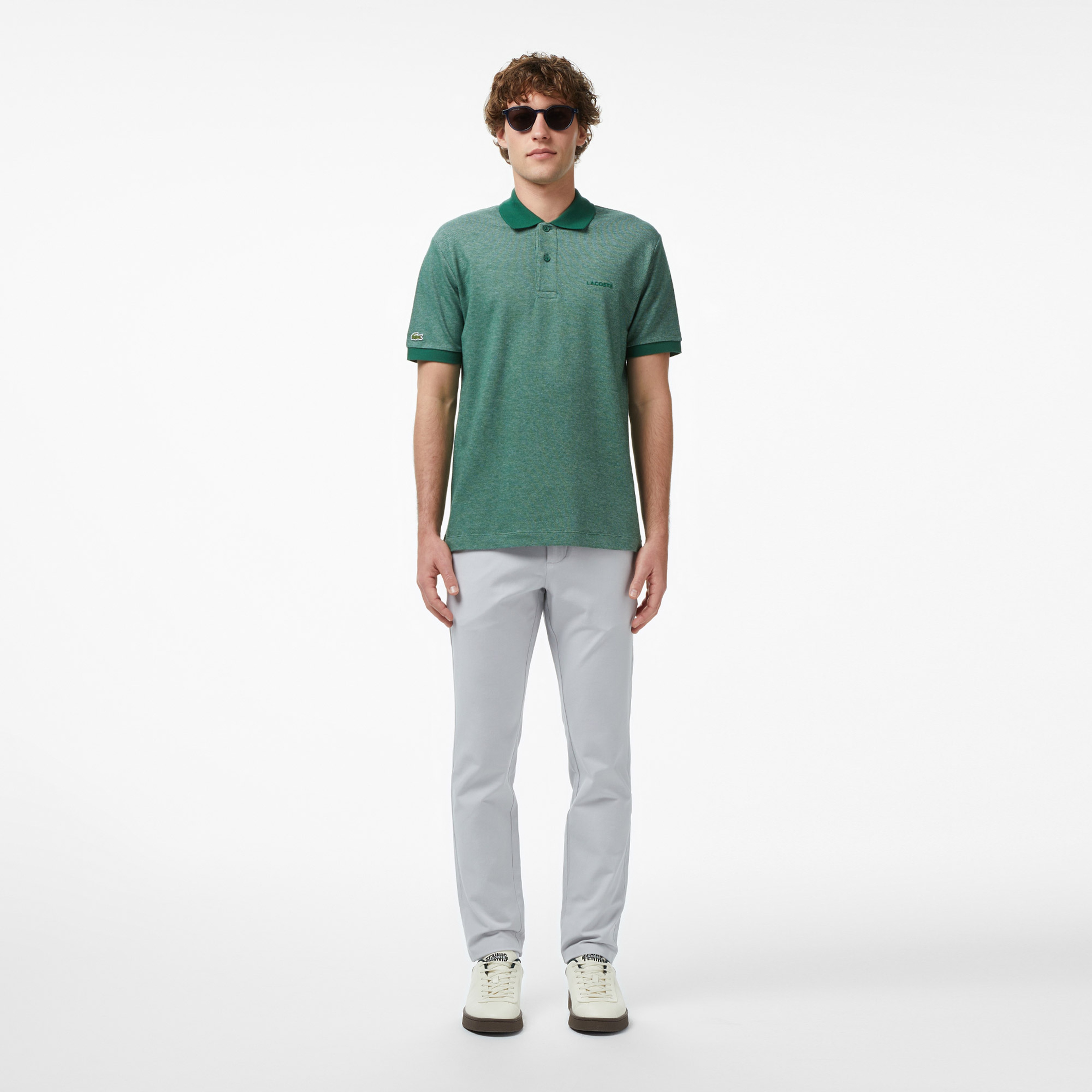 Erkek Relaxed Fit Koyu Yeşil Polo