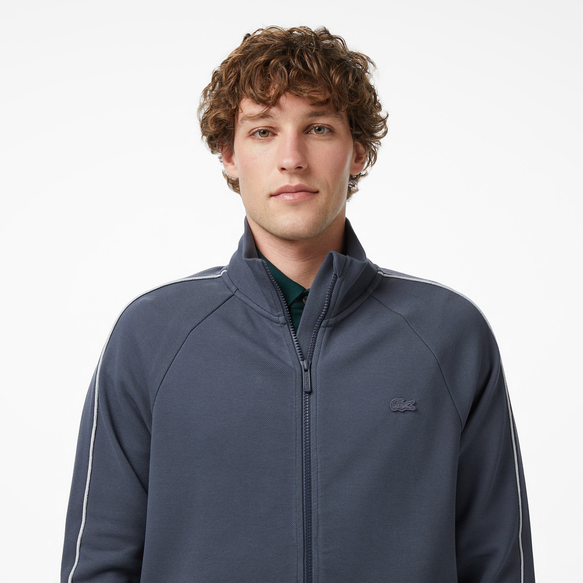Lacoste Erkek Regular Fit Fermuarlı Koyu Gri Sweatshirt görsel 2