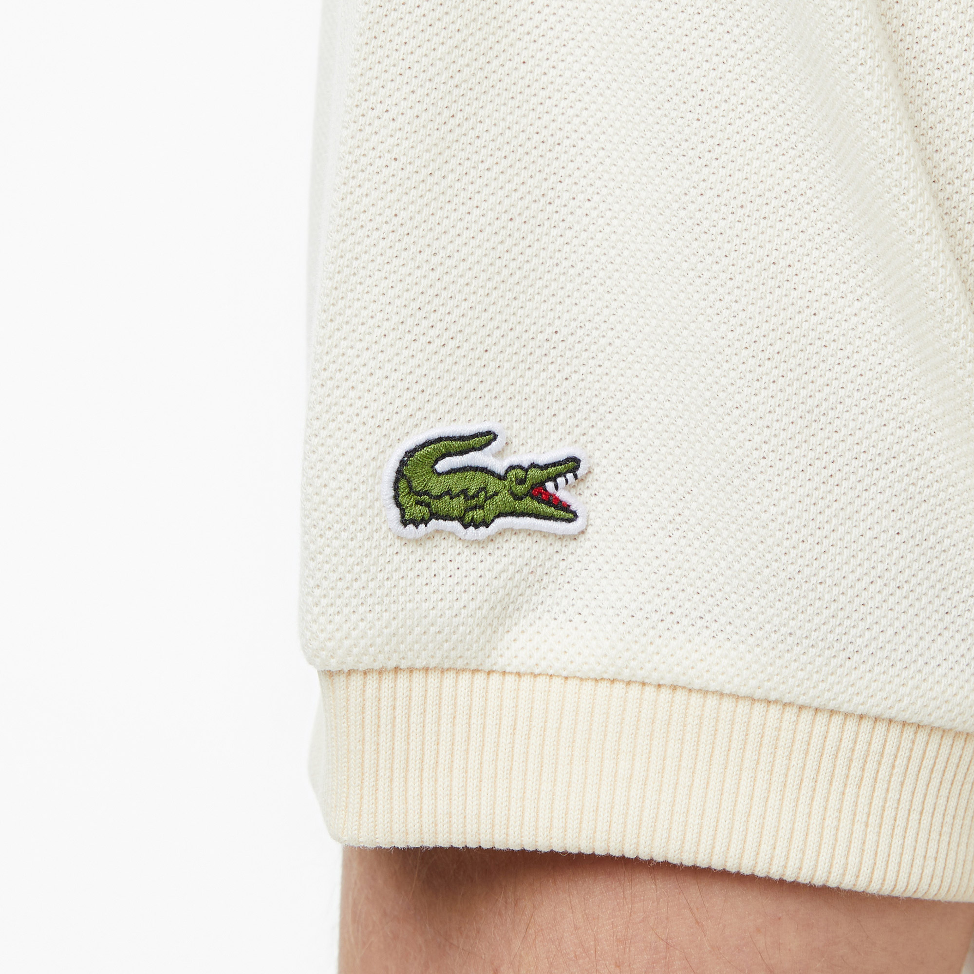 Lacoste Erkek Relaxed Fit Bisiklet Yaka Bej T-Shirt görsel 7