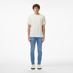 Erkek Relaxed Fit Bisiklet Yaka Bej T-Shirt Bej