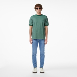 Erkek Relaxed Fit Bisiklet Yaka Koyu Yeşil T-Shirt Yeşil