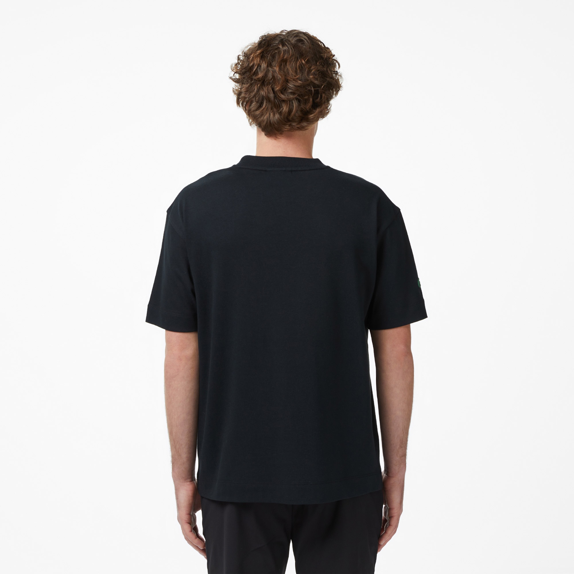 Erkek Relaxed Fit Bisiklet Yaka Siyah T-Shirt