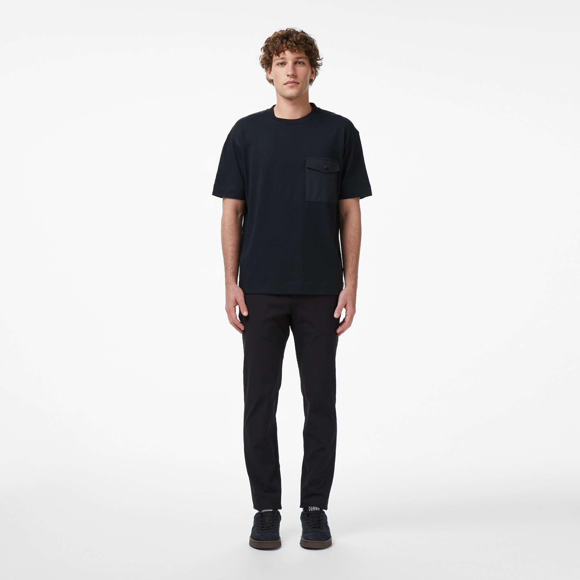 Erkek Relaxed Fit Bisiklet Yaka Siyah T-Shirt