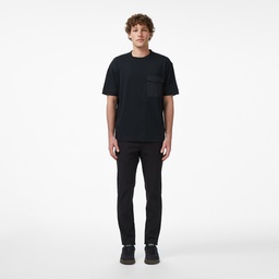 Erkek Relaxed Fit Bisiklet Yaka Siyah T-Shirt Siyah