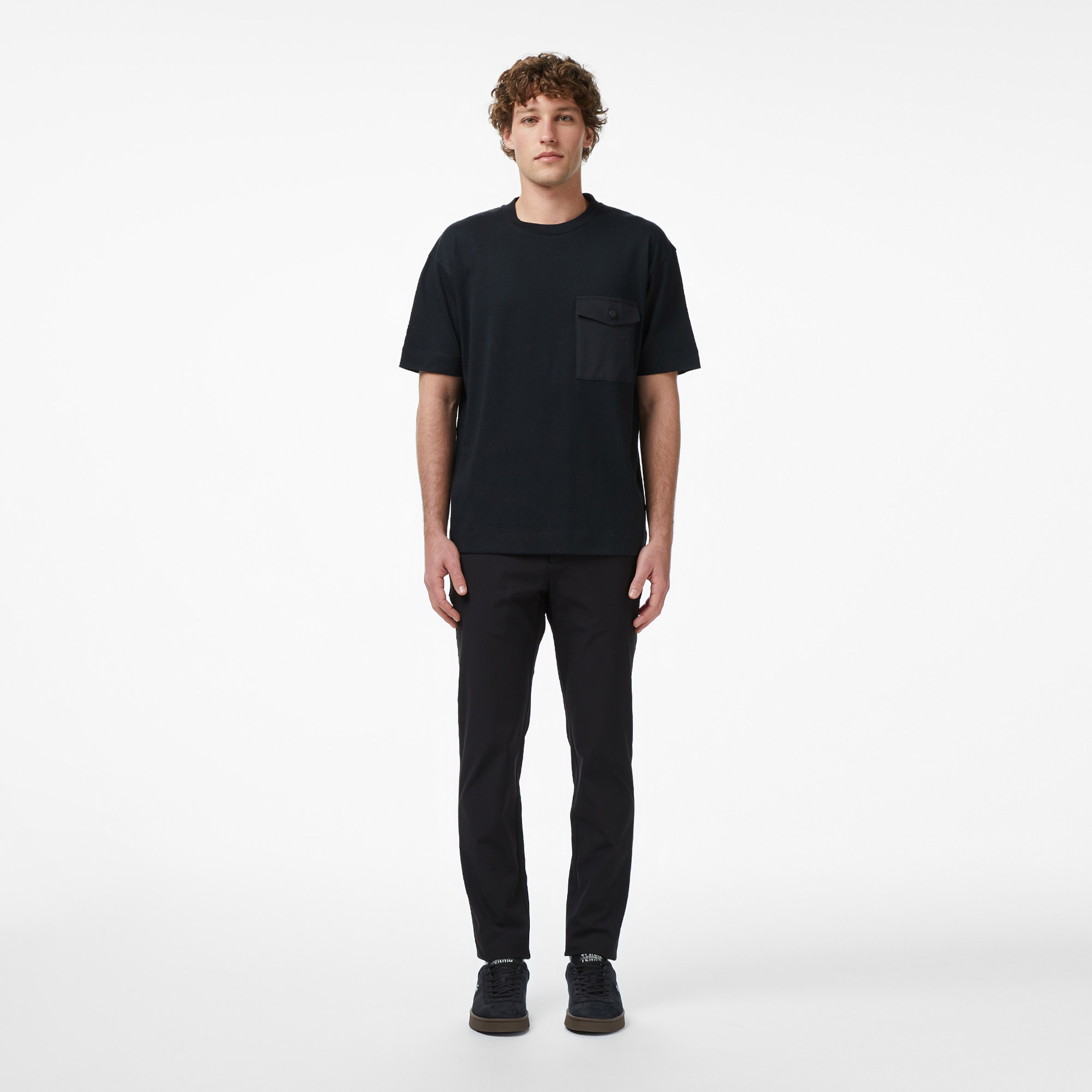 Erkek Relaxed Fit Bisiklet Yaka Siyah T-Shirt