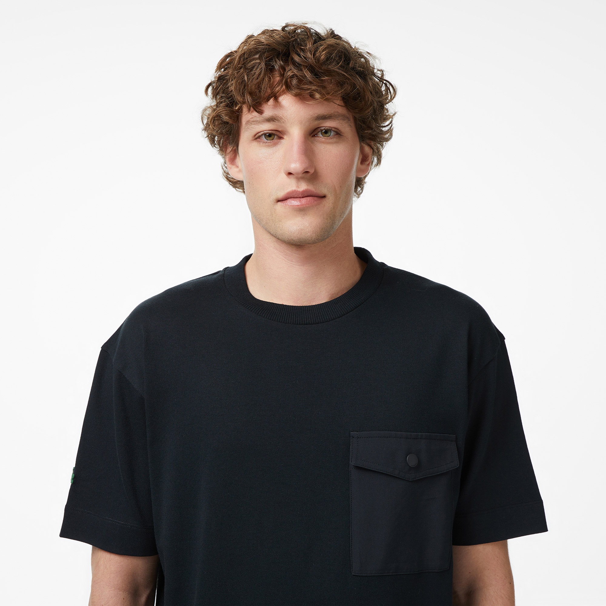 Erkek Relaxed Fit Bisiklet Yaka Siyah T-Shirt