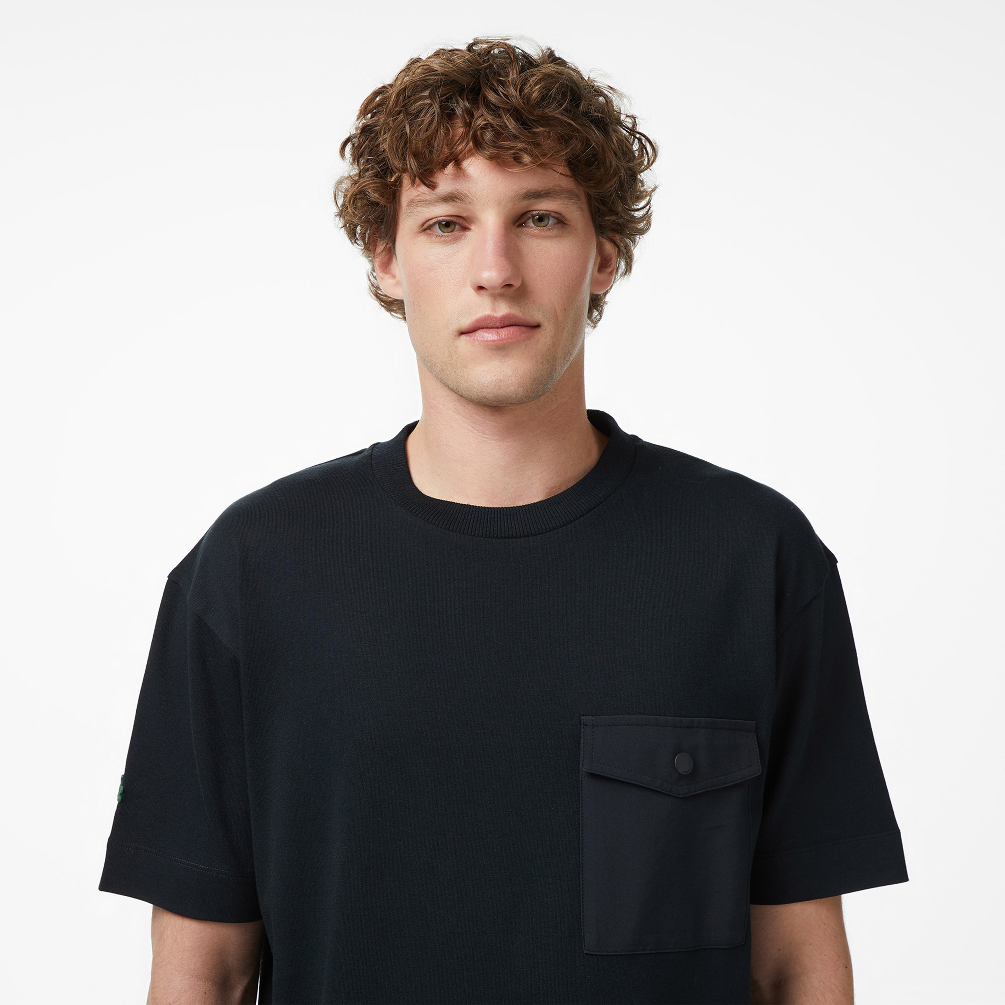 Erkek Relaxed Fit Bisiklet Yaka Siyah T-Shirt