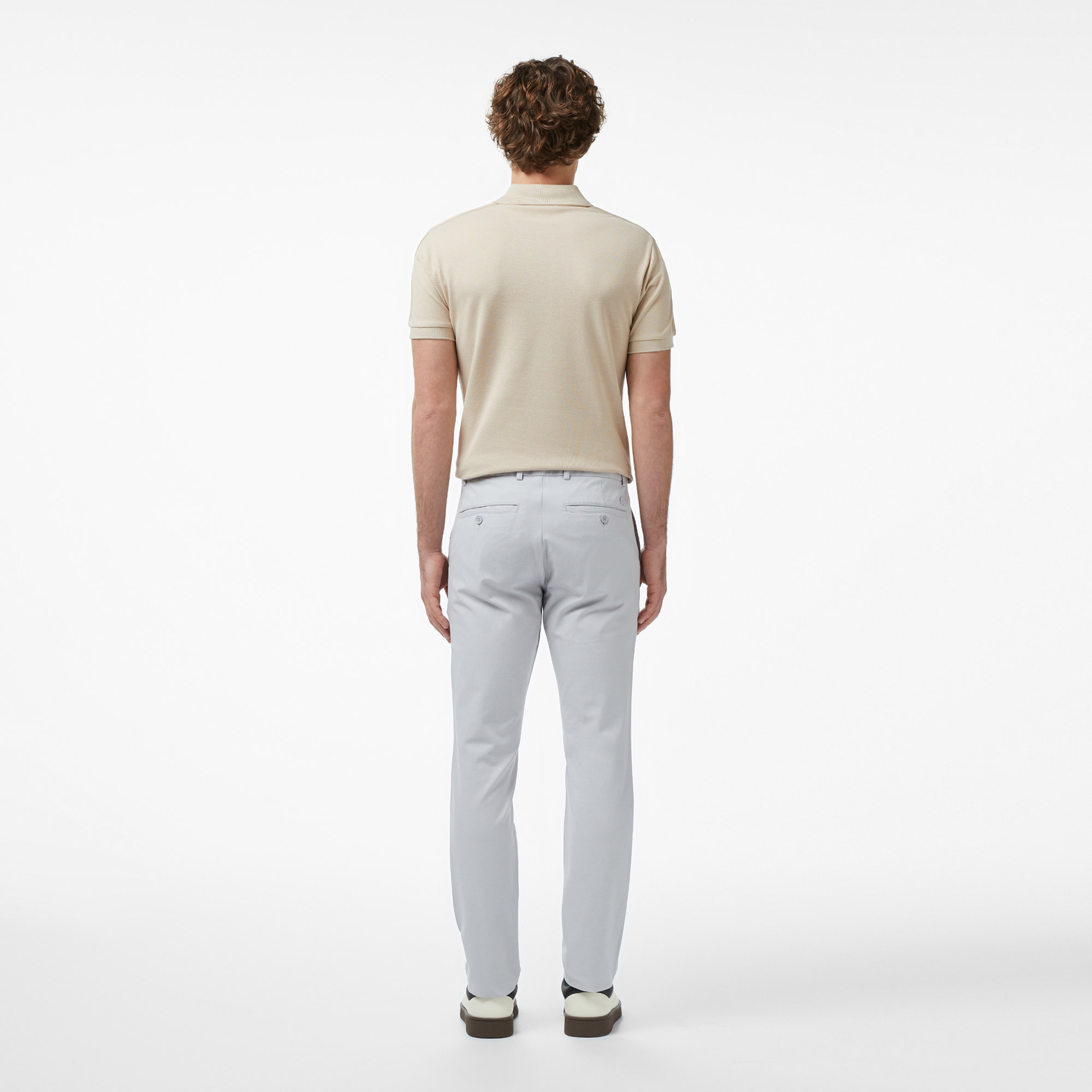Erkek Slim Fit Gri Chino Pantolon