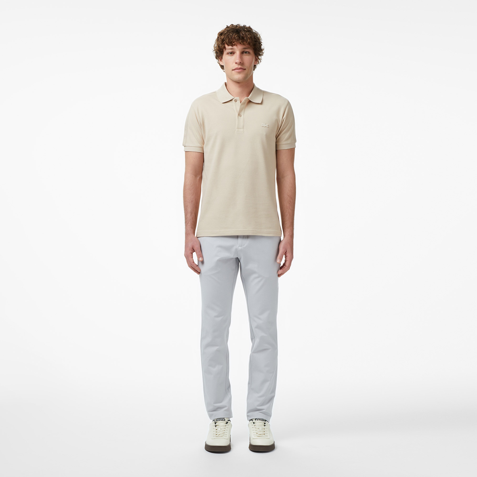 Erkek Slim Fit Gri Chino Pantolon