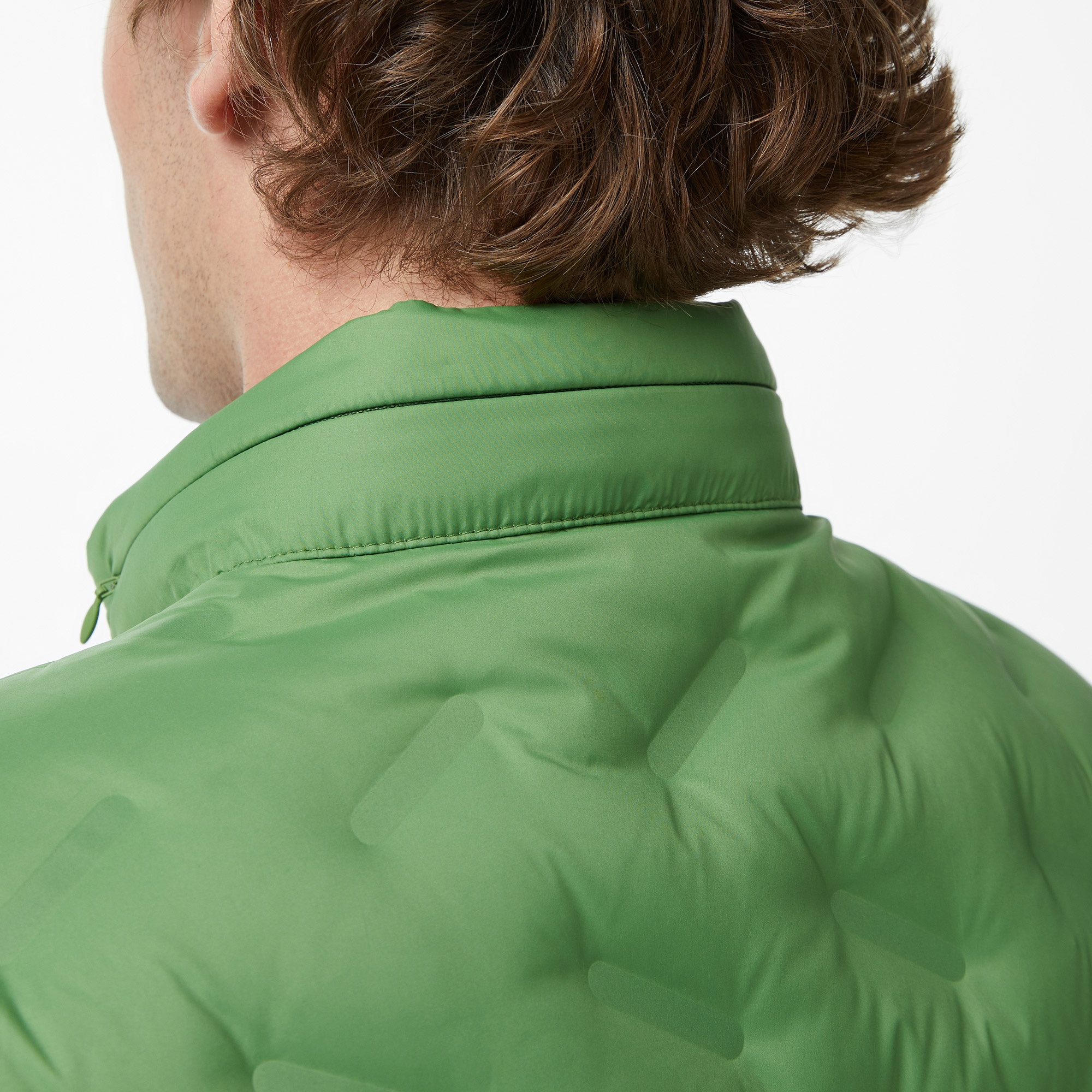 Erkek Regular Fit Kapüşonlu Kapitone Yeşil Mont