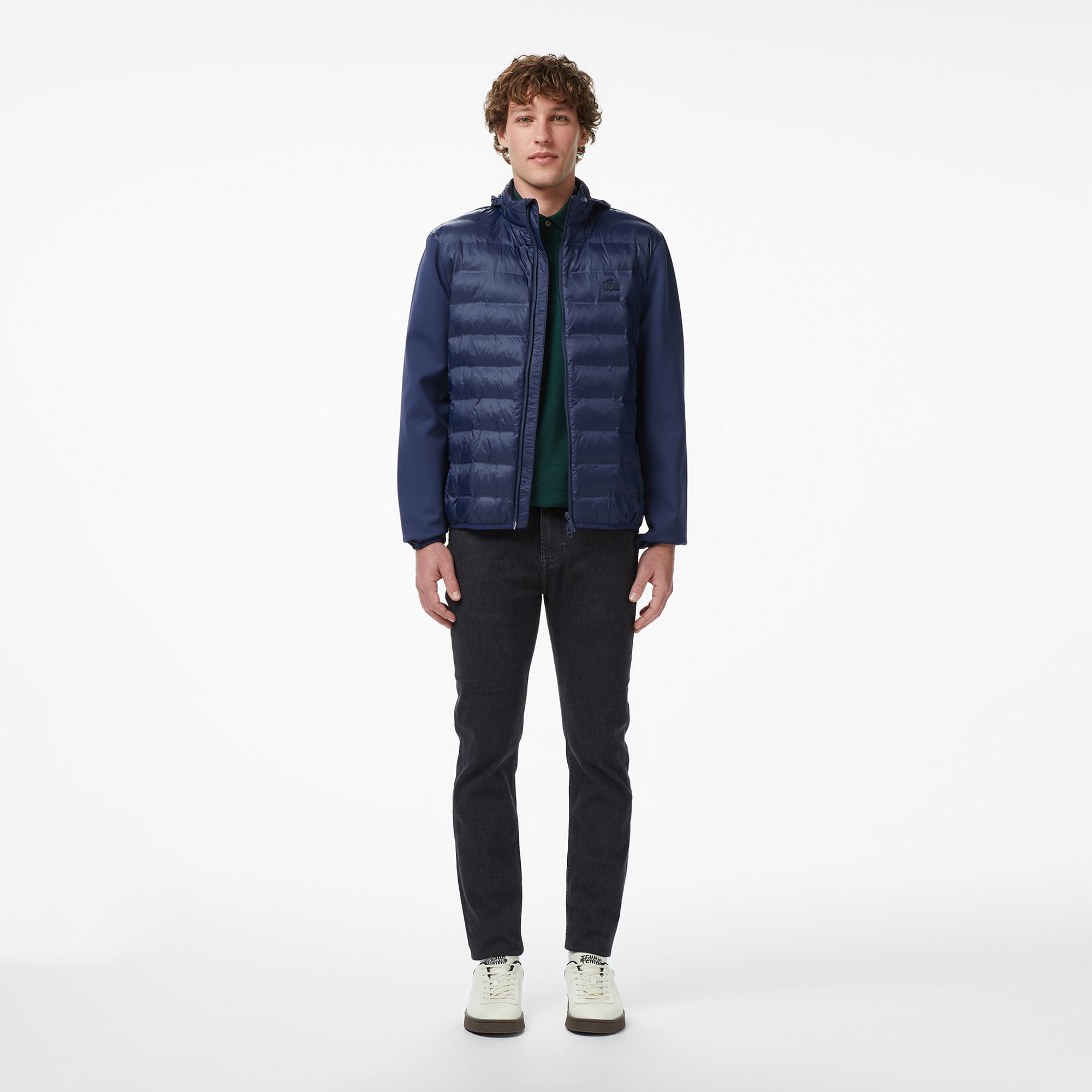 Lacoste Erkek Regular Fit Kapüşonlu Lacivert Mont görsel 5