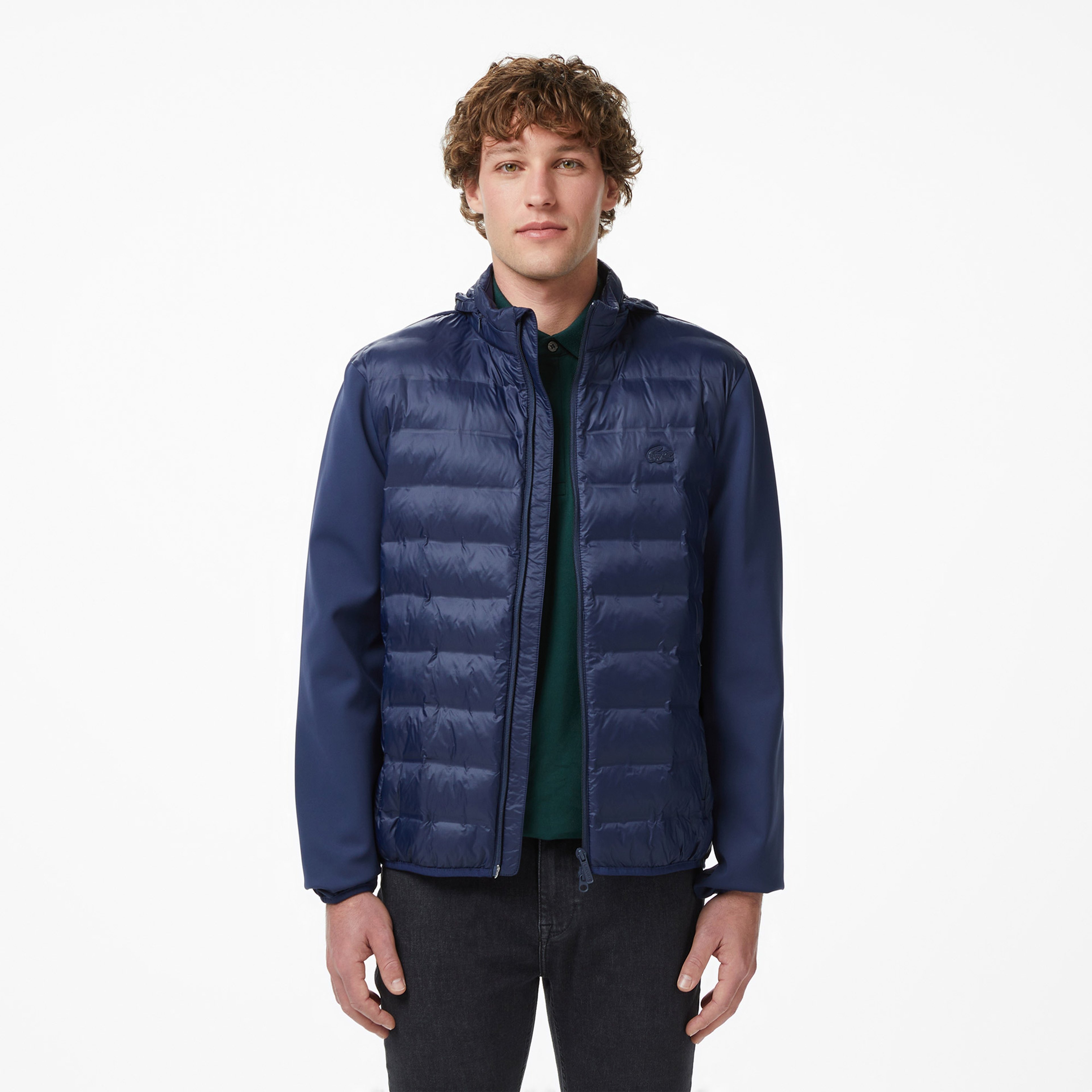 Erkek Regular Fit Kapüşonlu Lacivert Mont