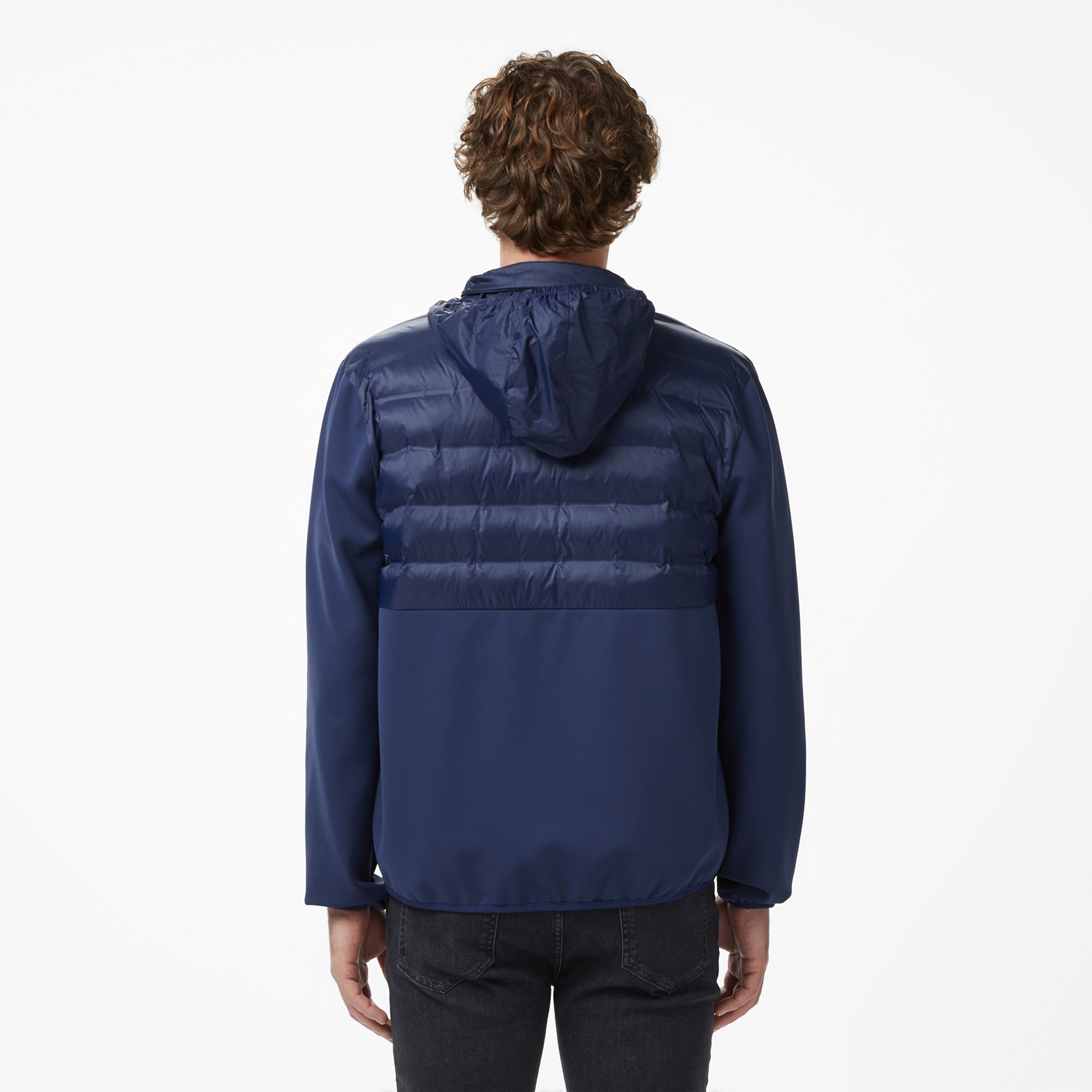 Erkek Regular Fit Kapüşonlu Lacivert Mont