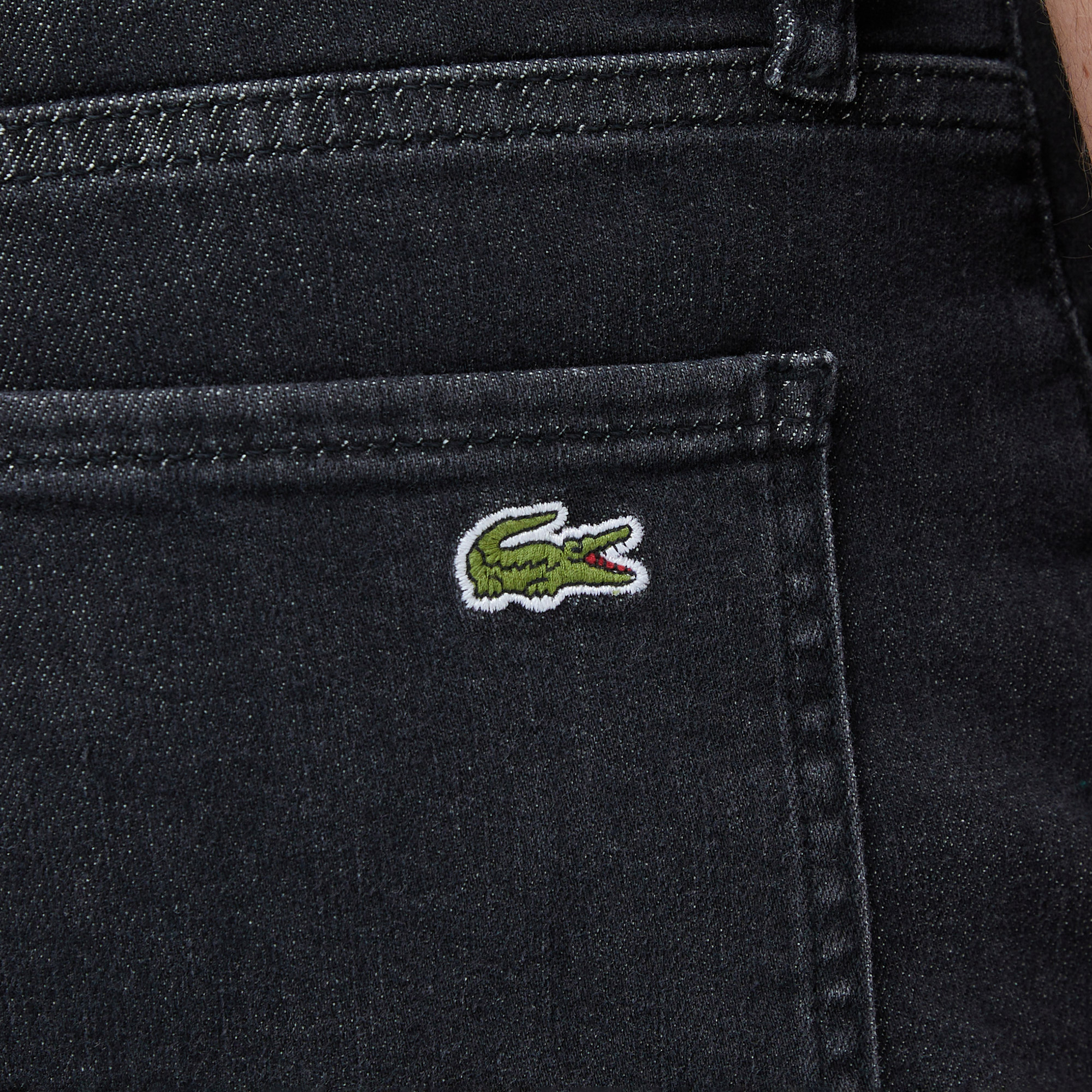 Lacoste Erkek Slim Fit Koyu Mavi Jean Pantolon görsel 7