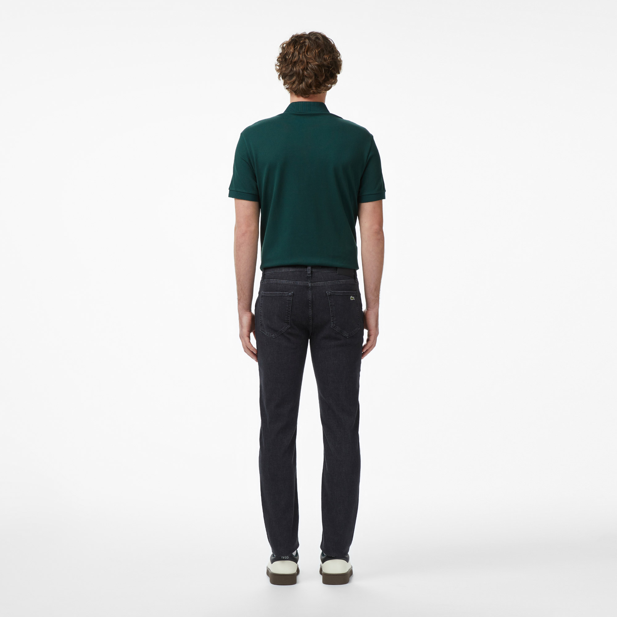 Lacoste Erkek Slim Fit Koyu Mavi Jean Pantolon görsel 5
