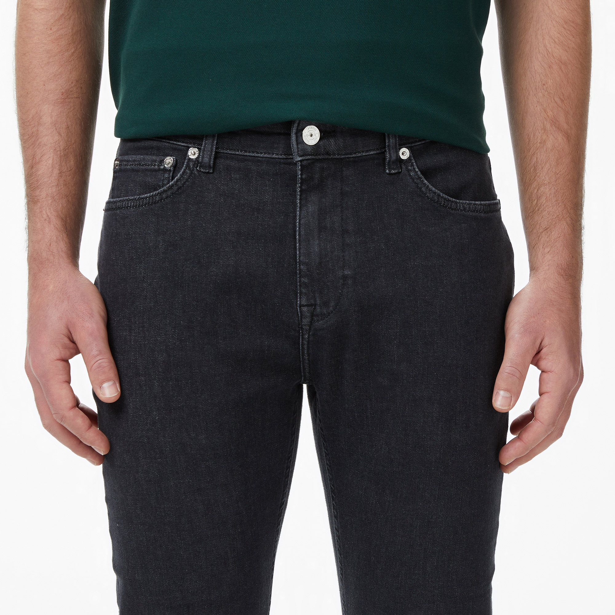 Lacoste Erkek Slim Fit Koyu Mavi Jean Pantolon görsel 6