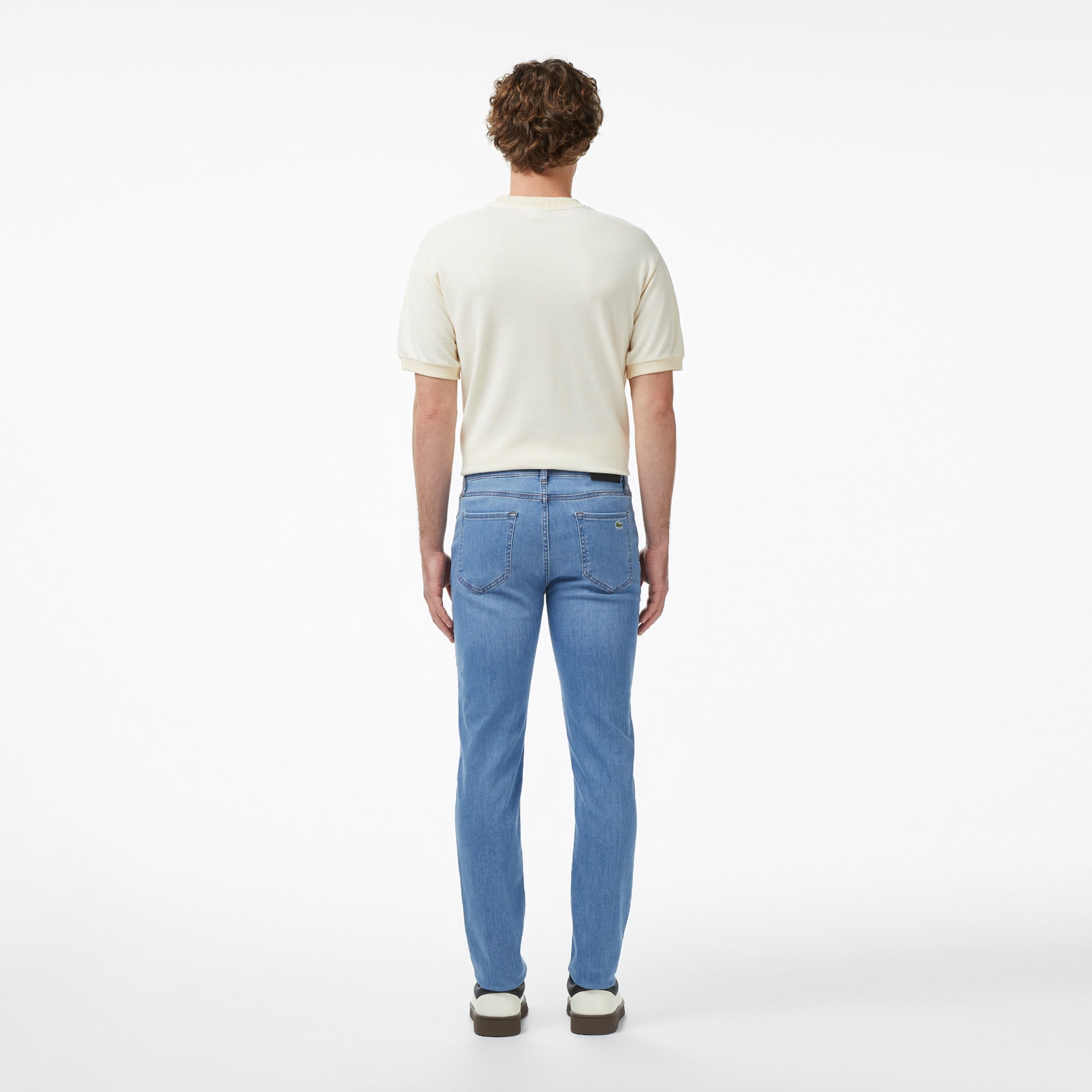 Lacoste Erkek Slim Fit Mavi Jean Pantolon görsel 5