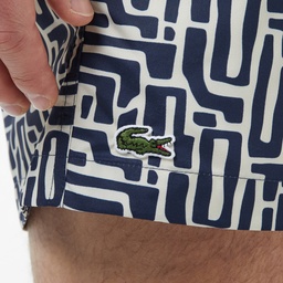 Erkek Regular Fit Desenli Lacivert Deniz Şortu Lacivert