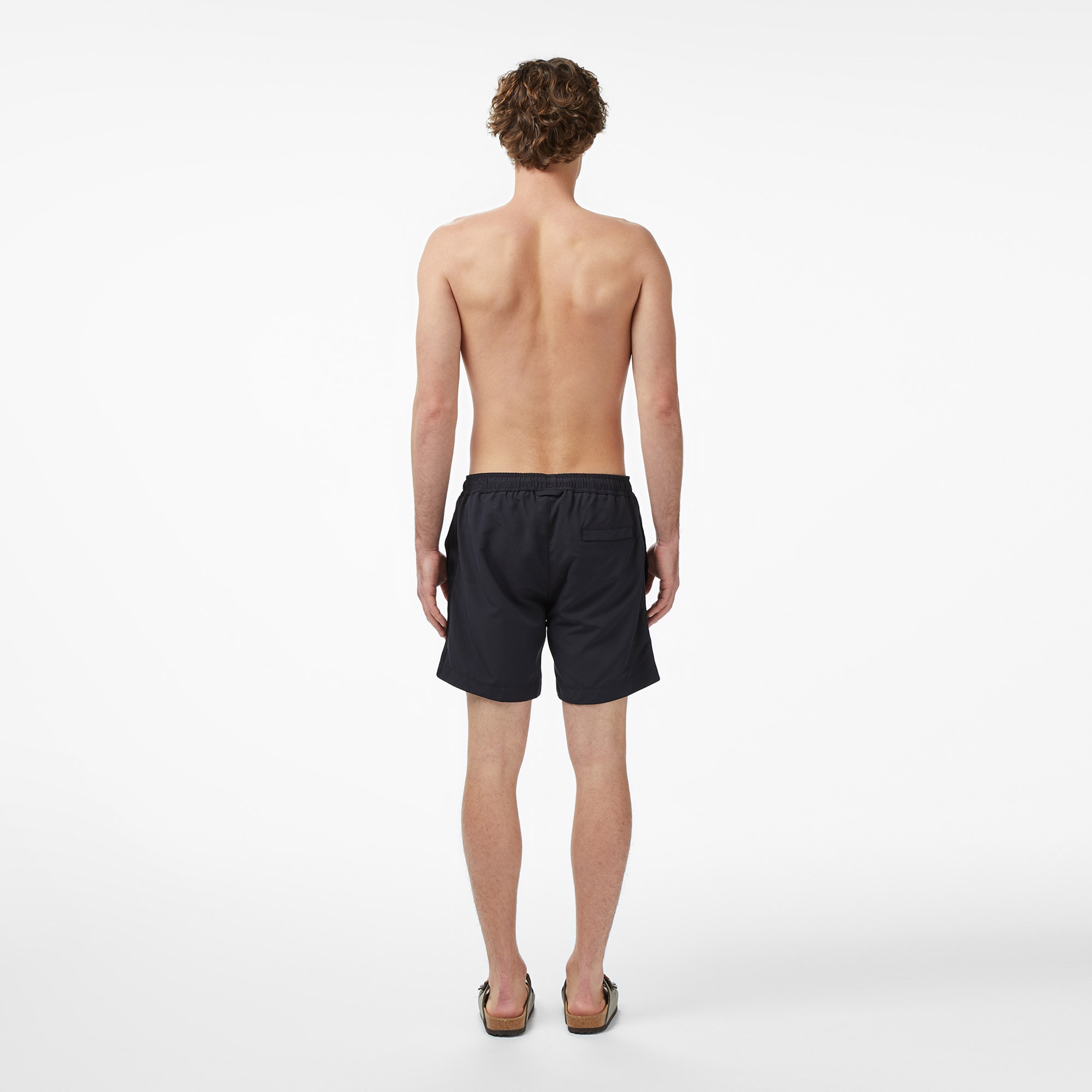 Erkek Regular Fit Siyah Deniz Şortu