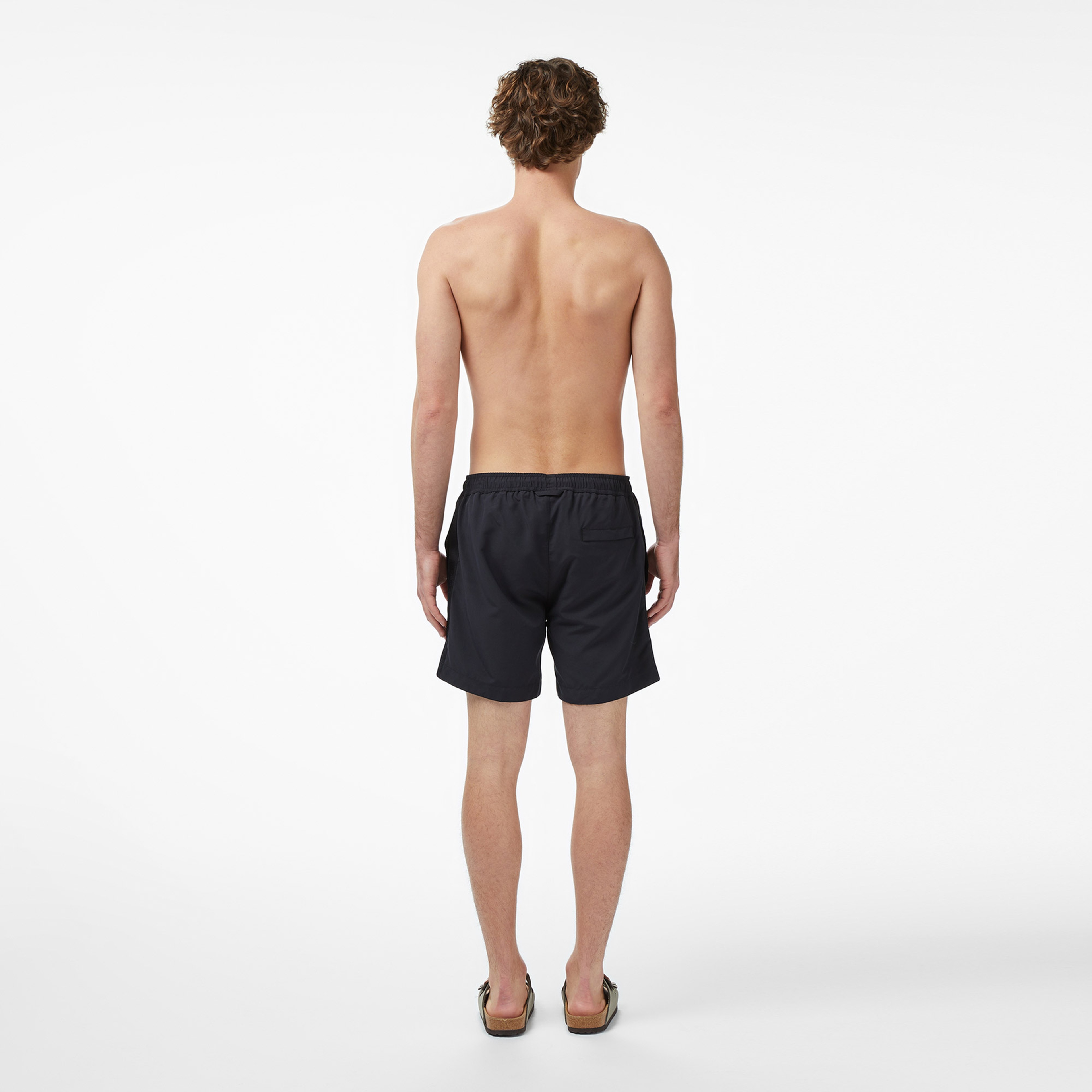 Erkek Regular Fit Siyah Deniz Şortu