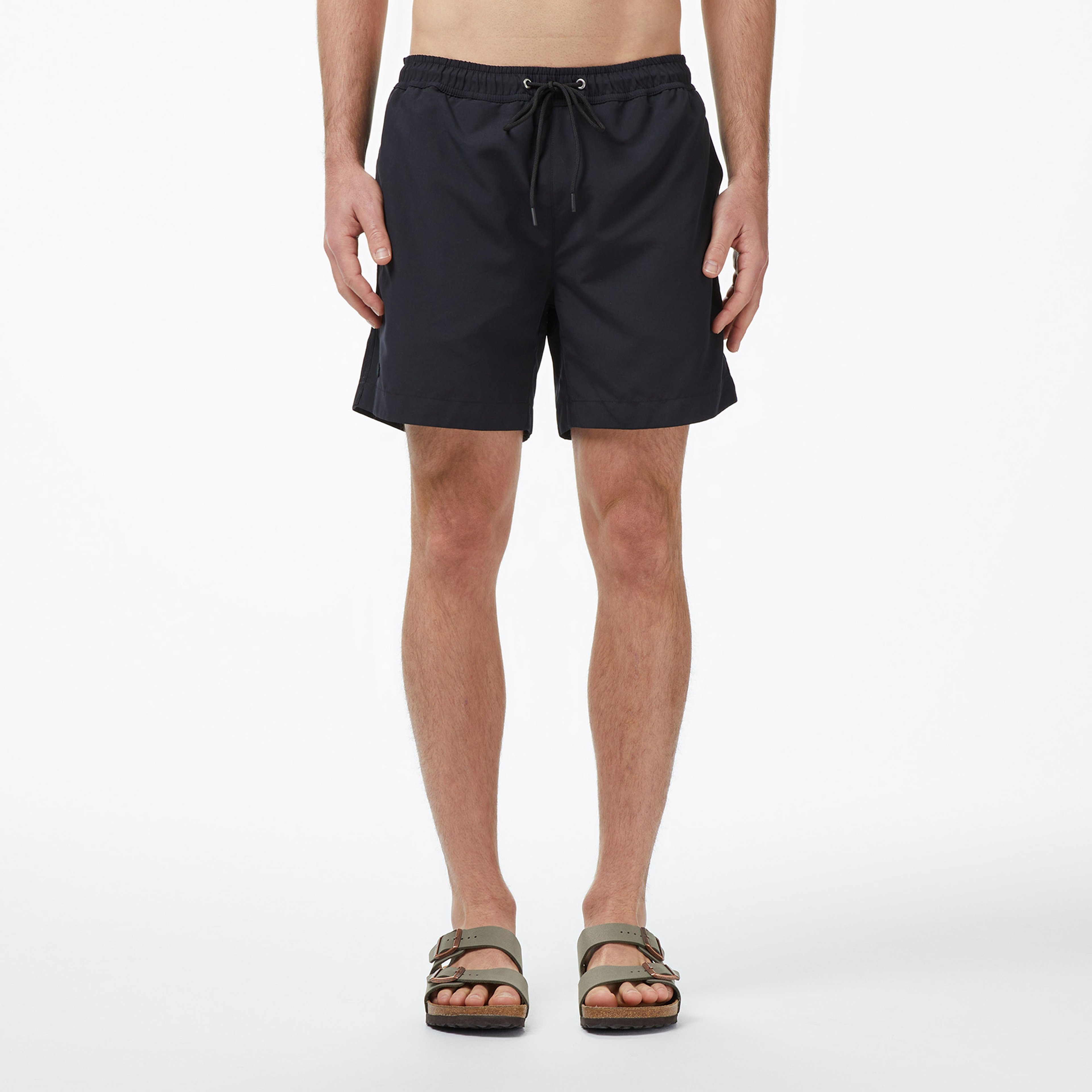 Erkek Regular Fit Siyah Deniz Şortu