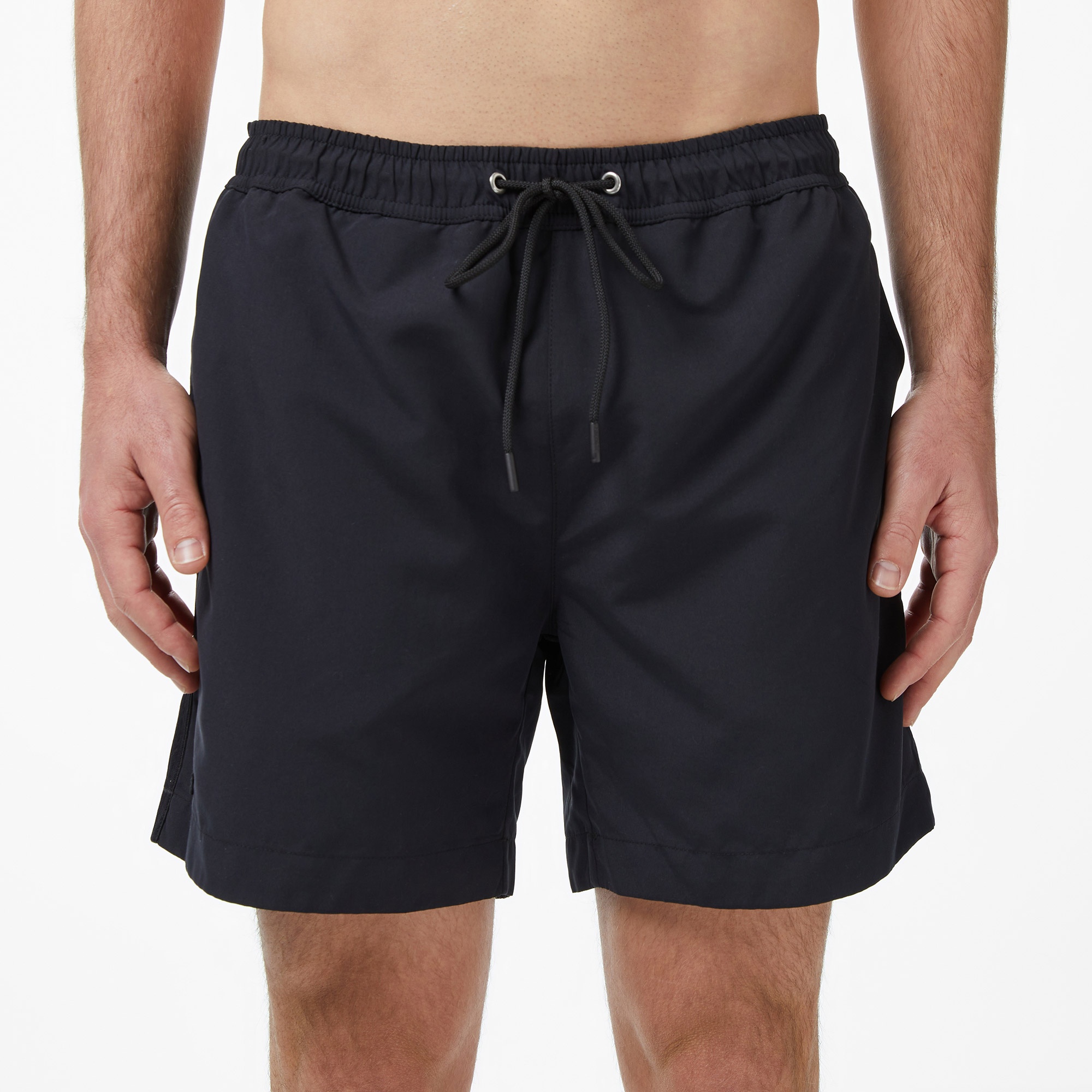 Erkek Regular Fit Siyah Deniz Şortu