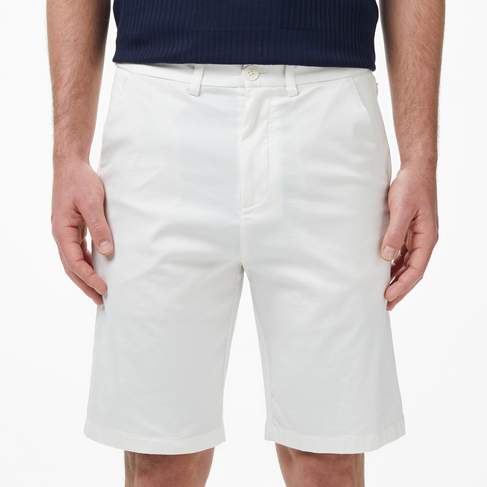 Erkek Regular Fit Krem Bermuda Şort